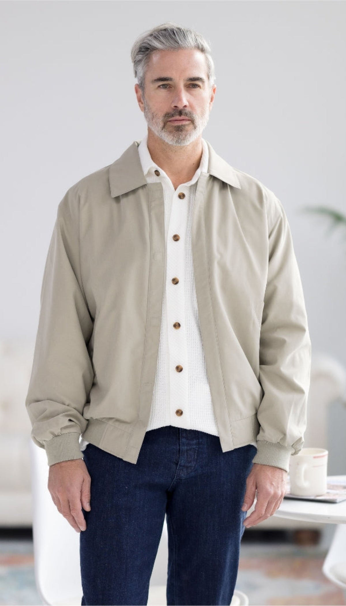 MAGNAREADY® X WEATHERPROOF MICROFIBER GOLF JACKET WITH MAGNETIC CLOSURES