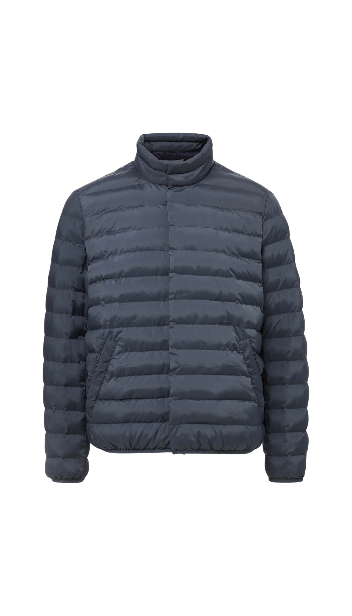 WEATHERPROOF X MAGNAREADY PUFFER JACKET WITH MAGNETIC BUTTONS IN PEWTER