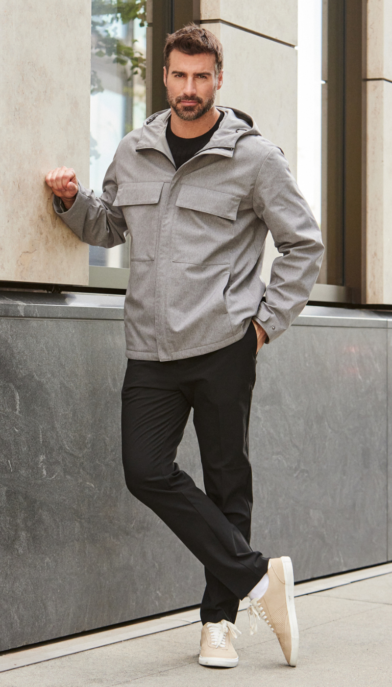 UNLINED HOODED SOFT SHELL SHIRT JACKET UNLINED HOODED SOFT SHELL SHIRT JACKET