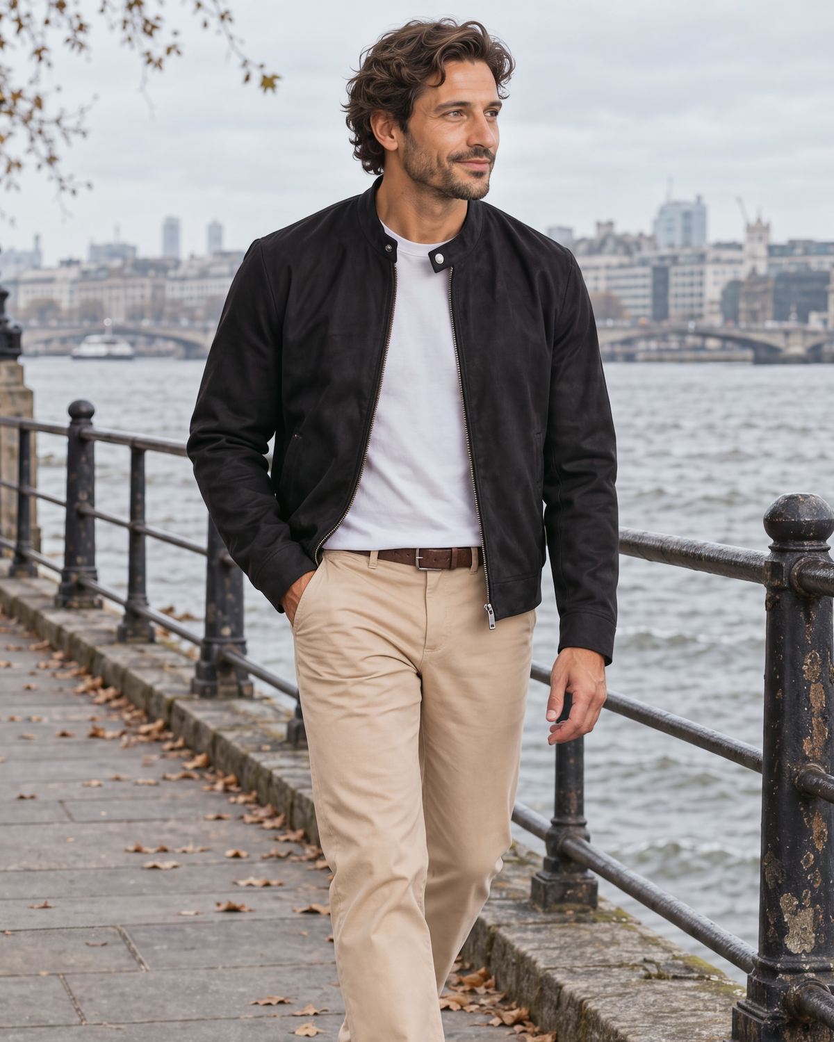 MICROSUEDE MOTO JACKET