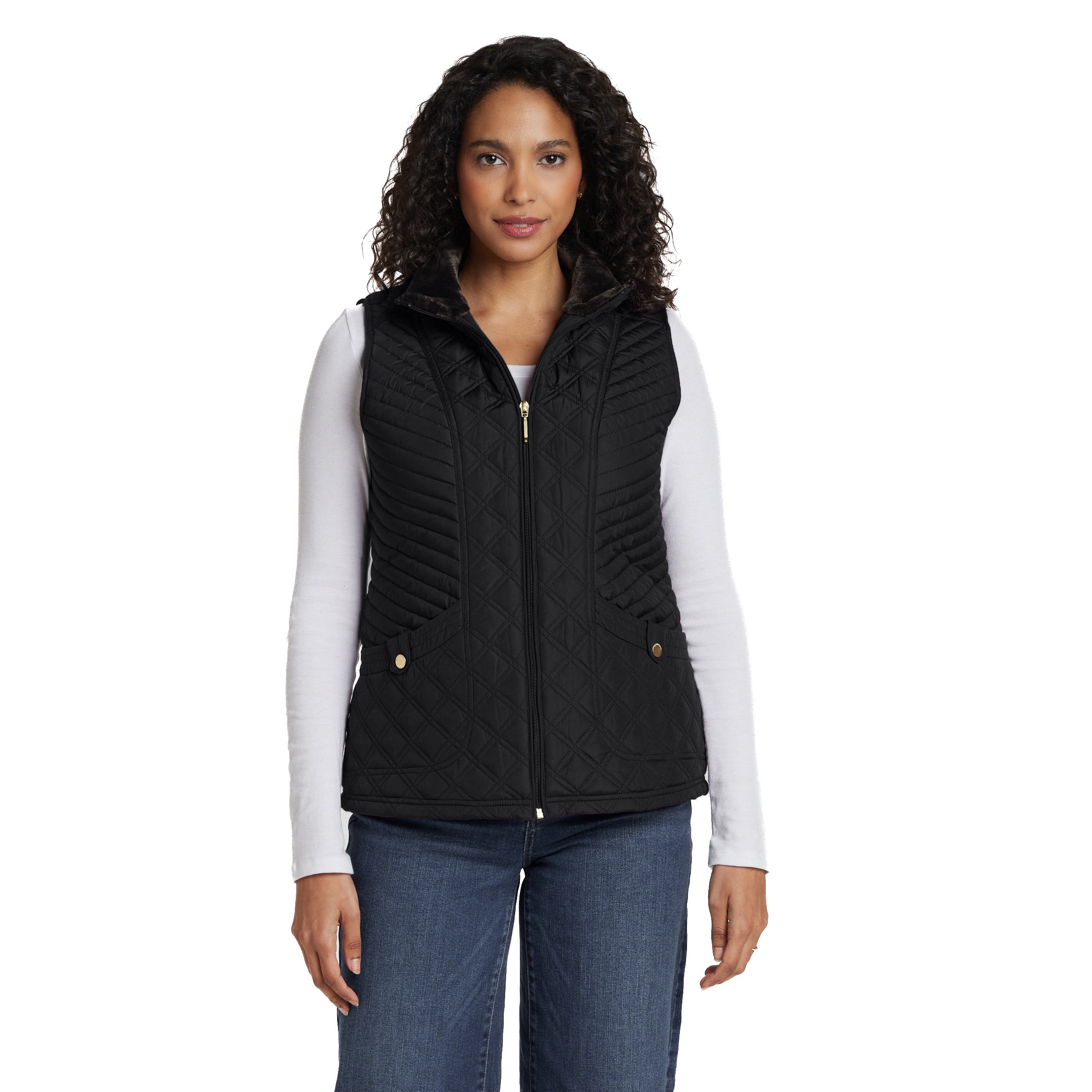PLUSH LINED QUILTED VEST