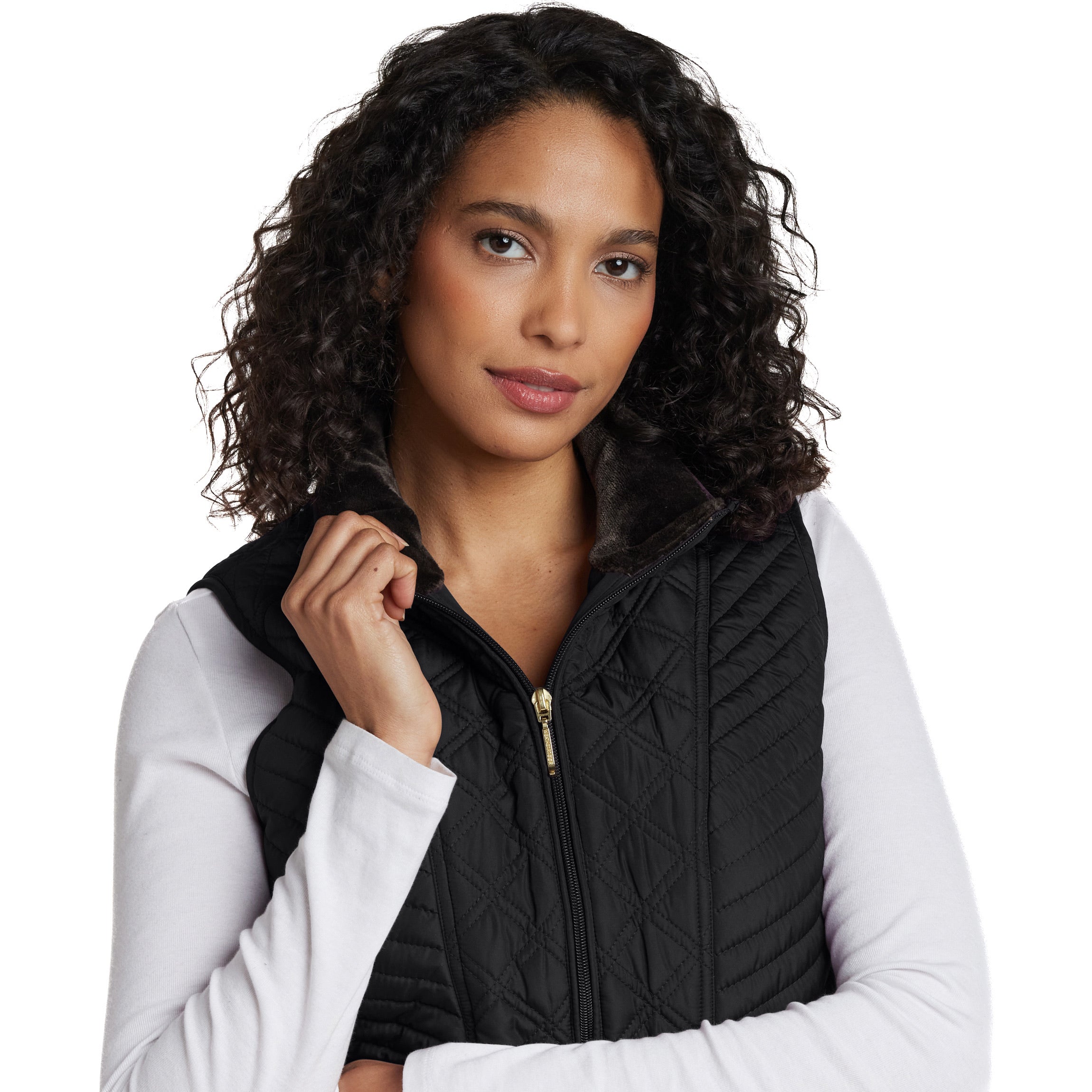 PLUSH LINED QUILTED VEST