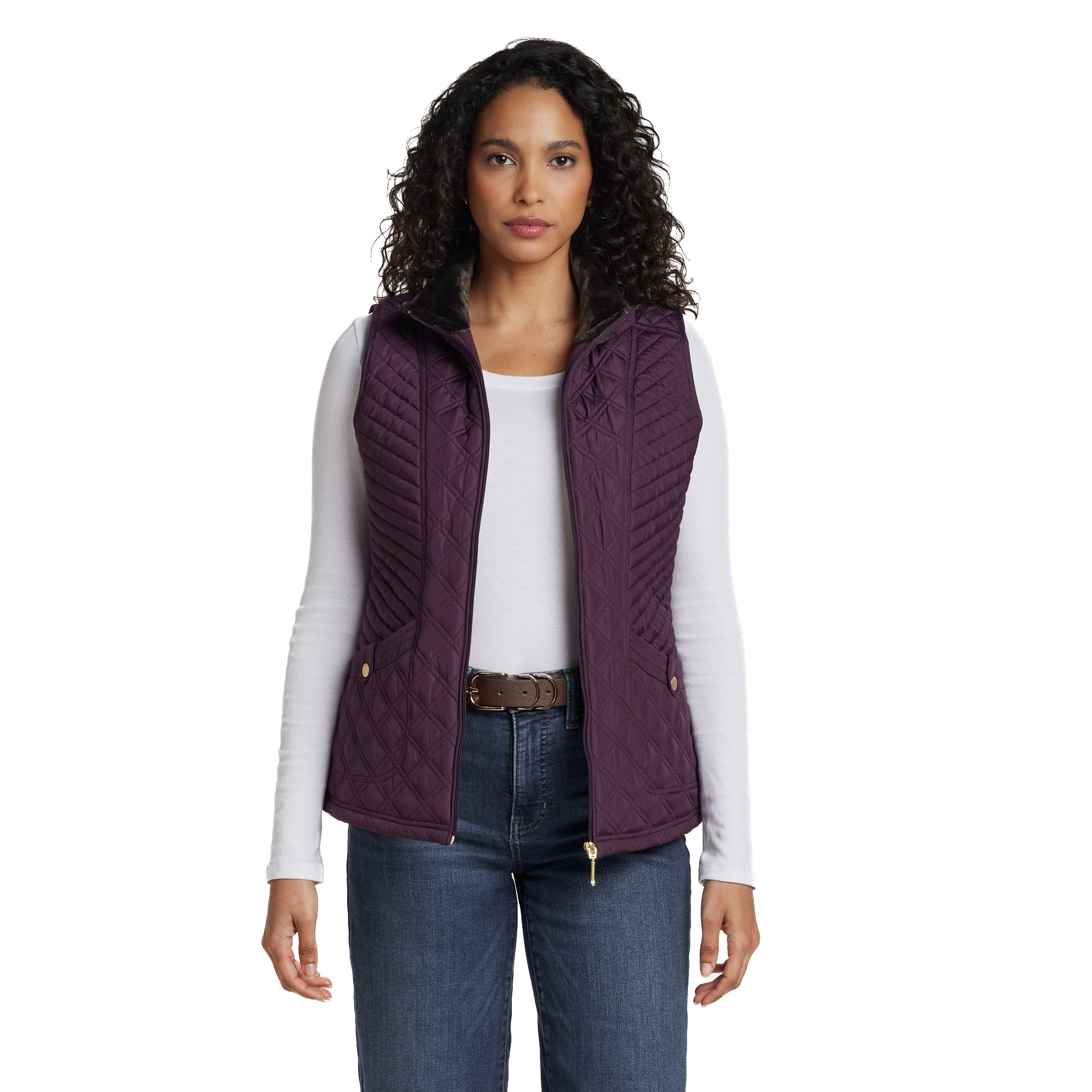 PLUSH LINED QUILTED VEST