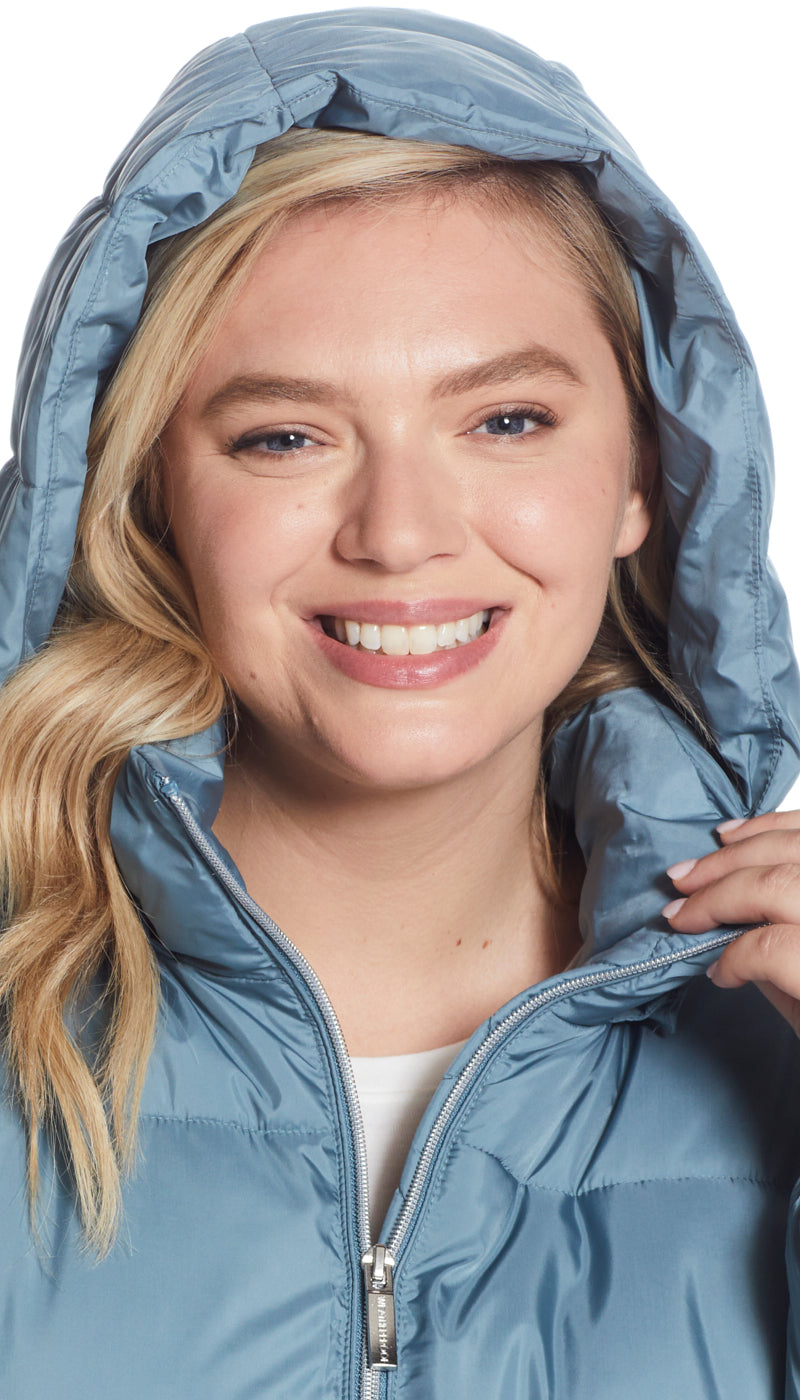 HOODED PUFFER COAT