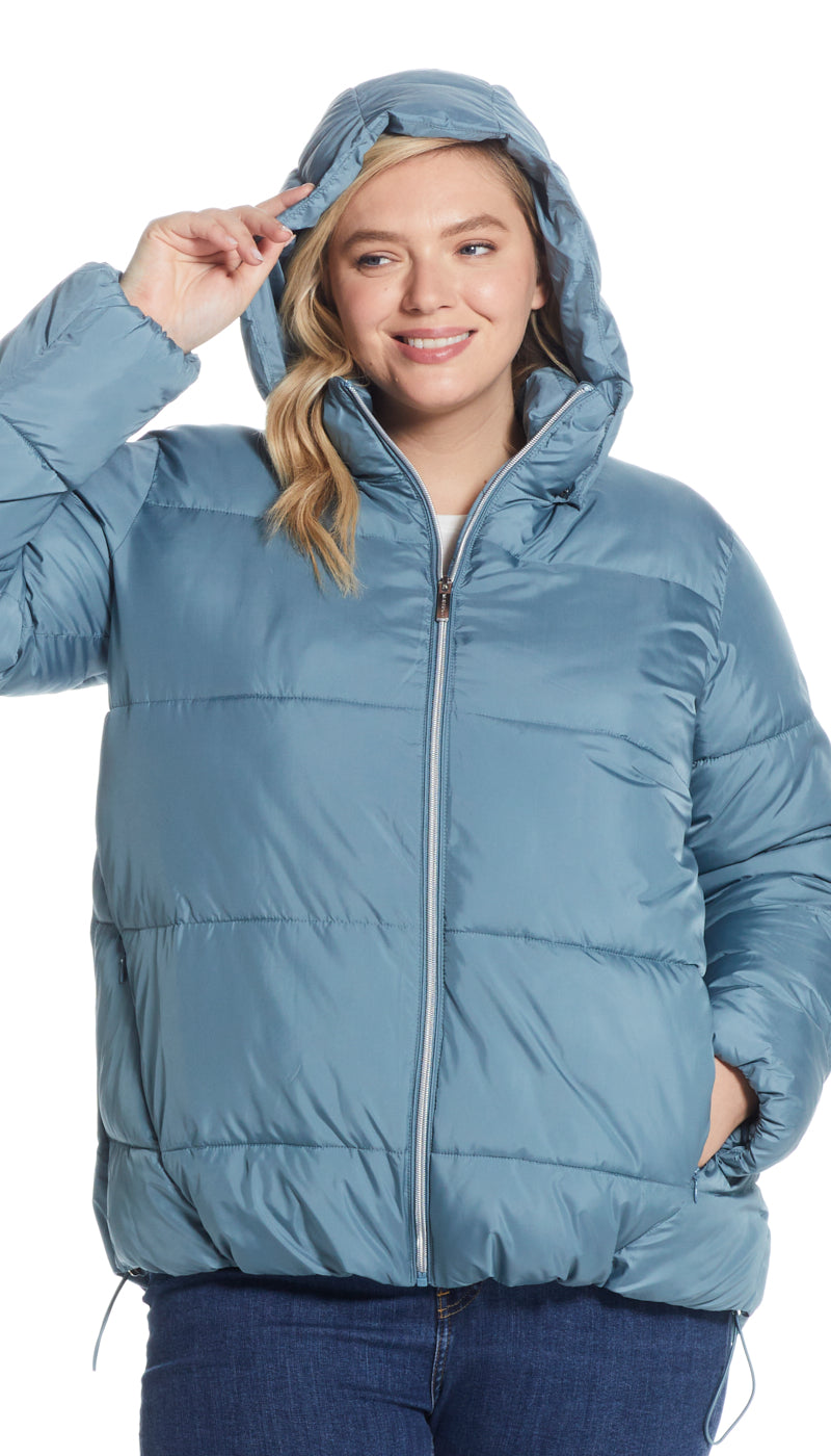 HOODED PUFFER COAT