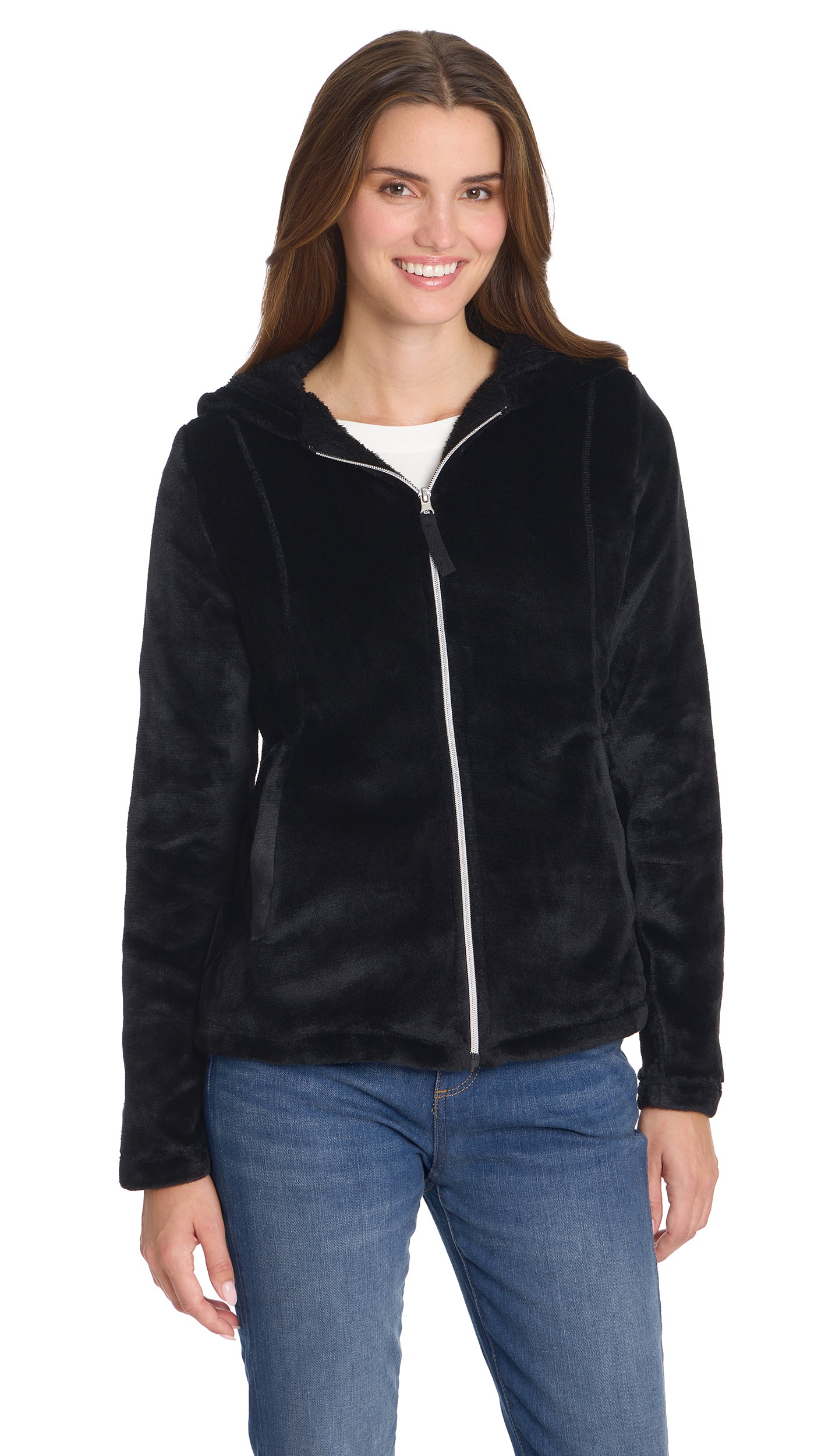 HOODED ZIP UP FLEECE JACKET