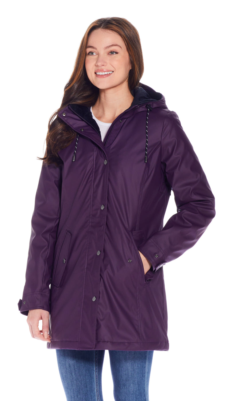 HOODED RAIN SLICKER - MID WEIGHT