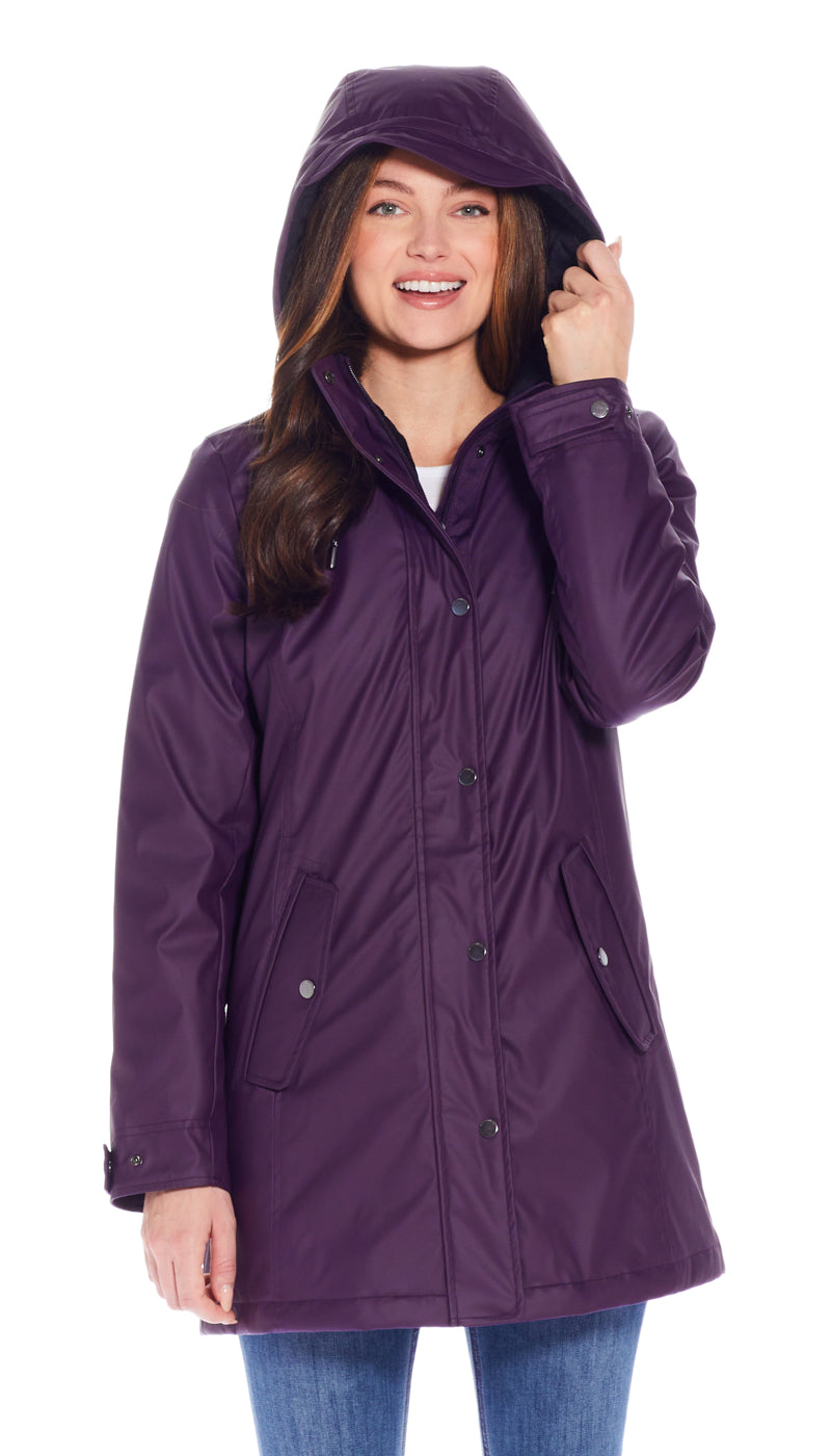 HOODED RAIN SLICKER - MID WEIGHT