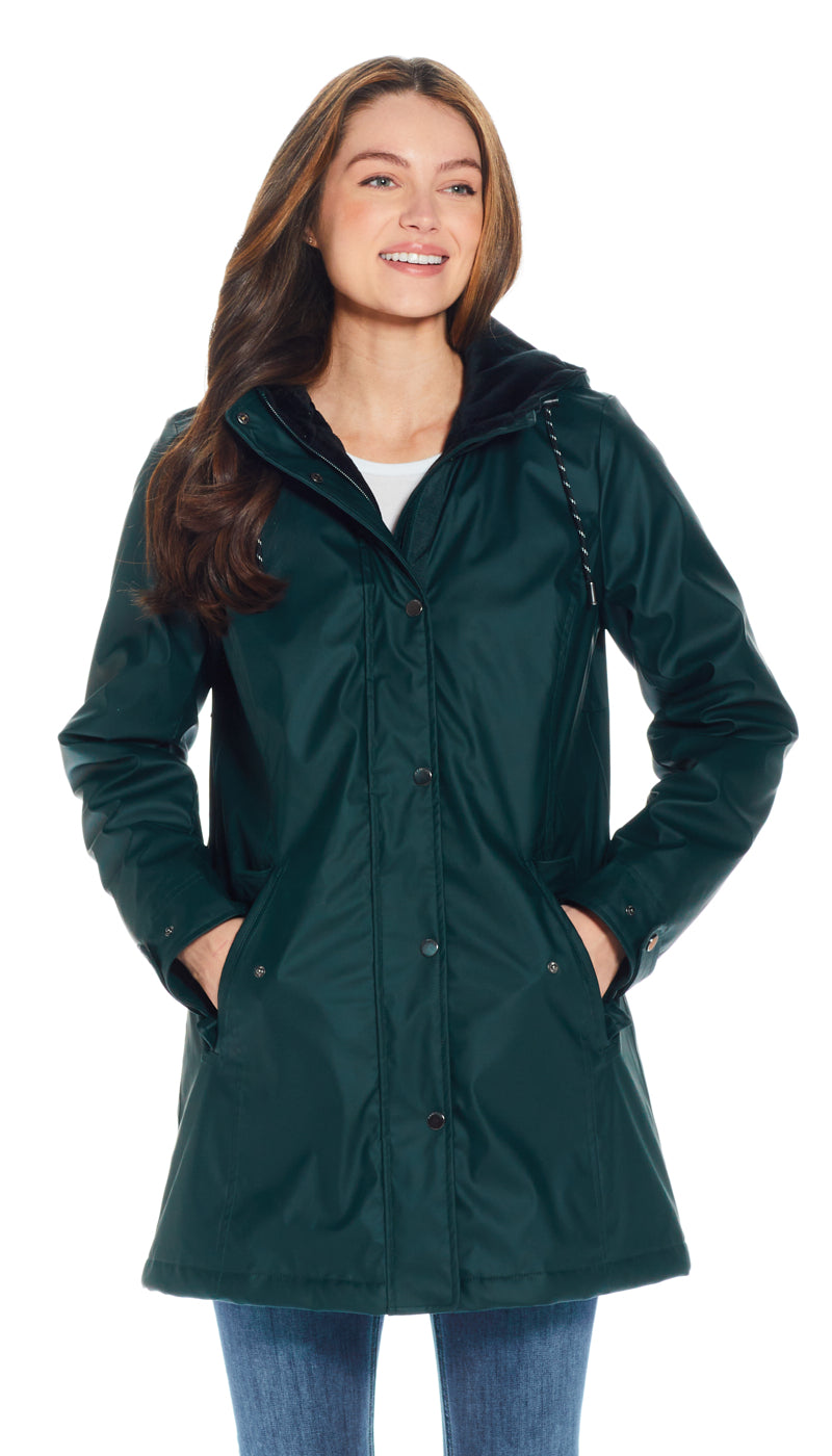 HOODED RAIN SLICKER - MID WEIGHT