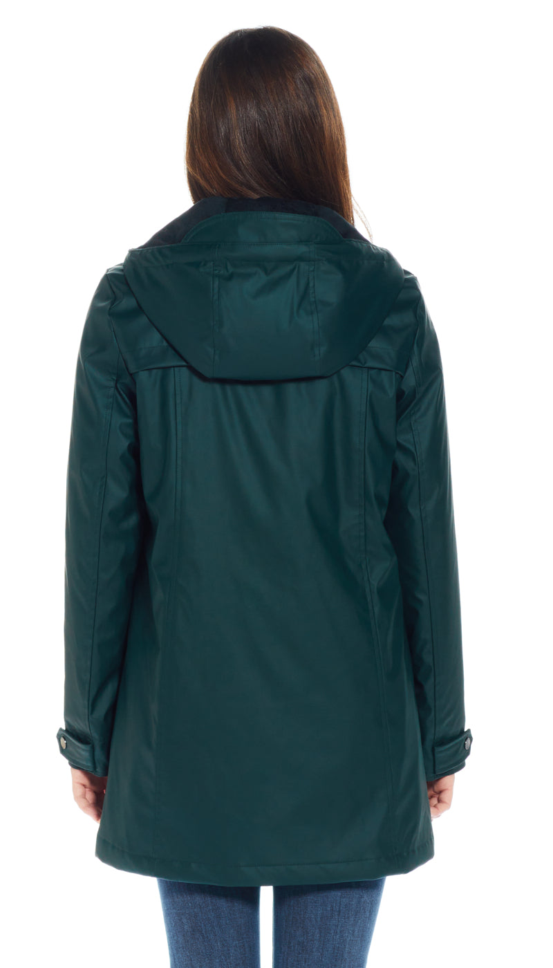 HOODED RAIN SLICKER - MID WEIGHT