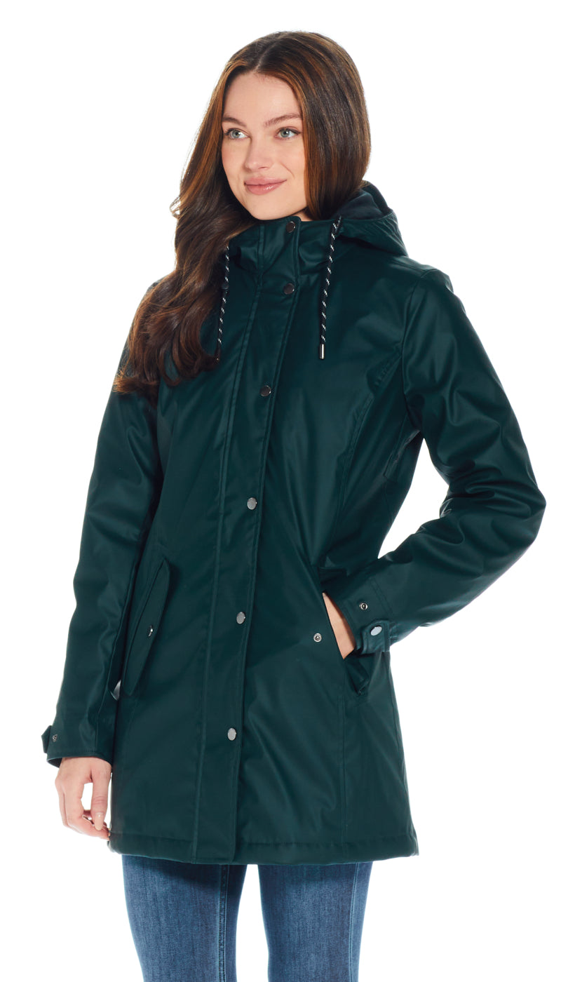 HOODED RAIN SLICKER - MID WEIGHT