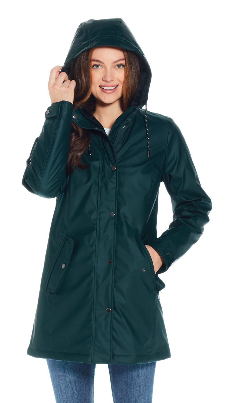 HOODED RAIN SLICKER - MID WEIGHT