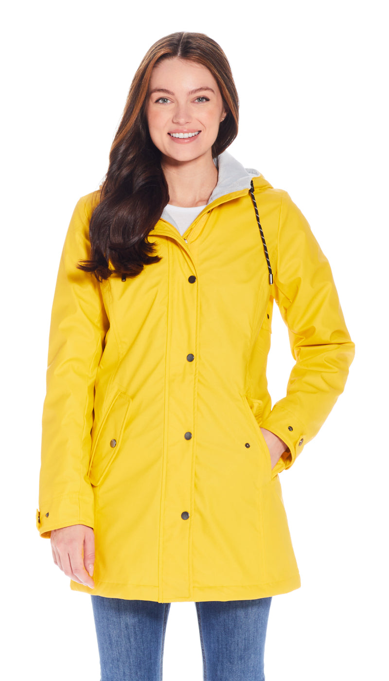 HOODED RAIN SLICKER - MID WEIGHT