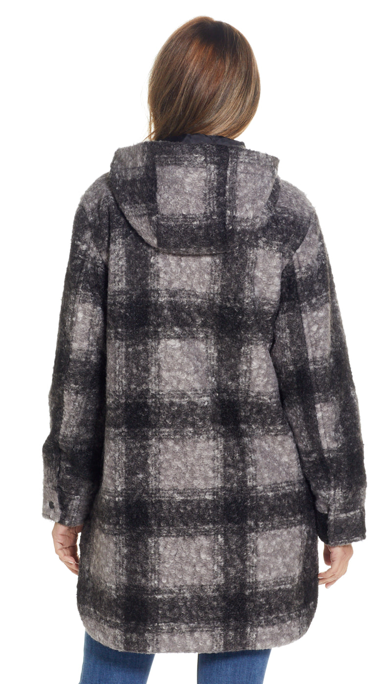 POLY BOUCLE ZIP SHACKET