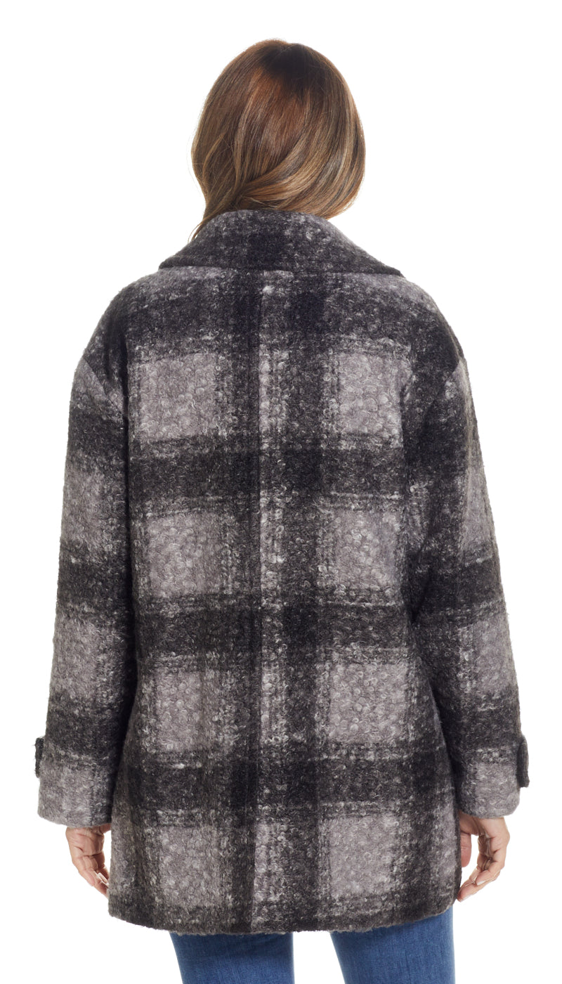 POLY BOUCLE PEA COAT