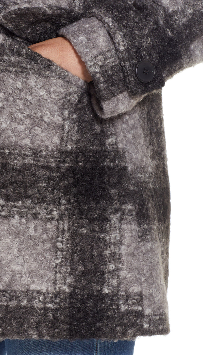 POLY BOUCLE PEA COAT