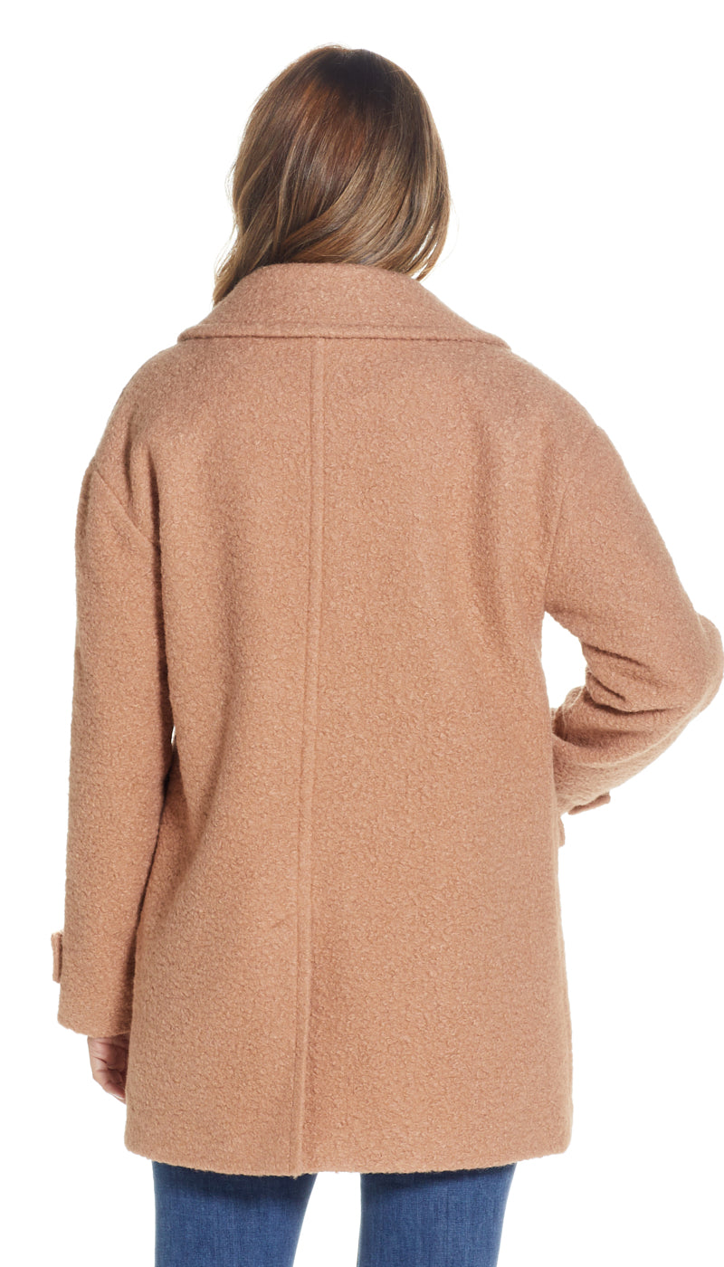 POLY BOUCLE PEA COAT