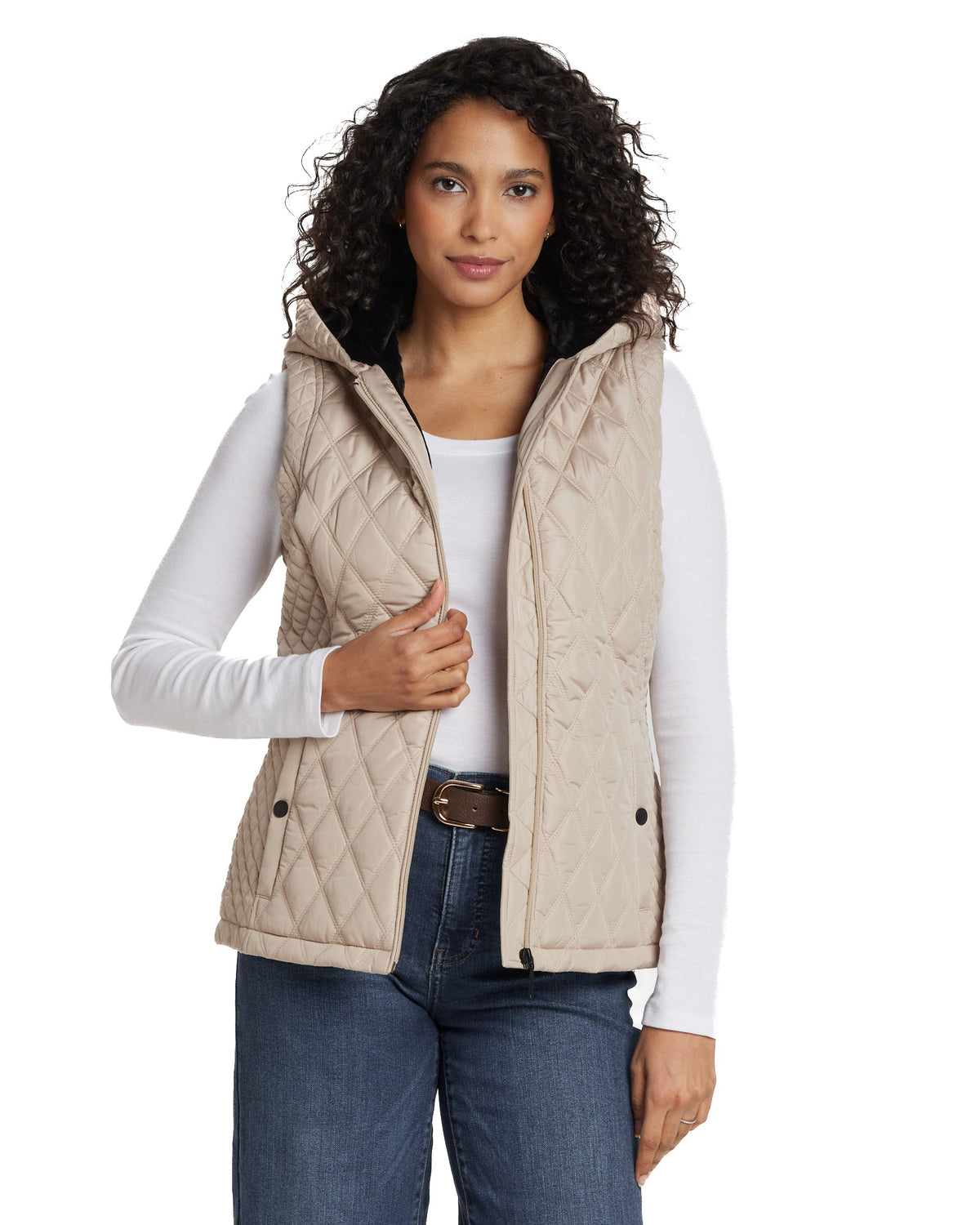 HOODED PUFFER VEST