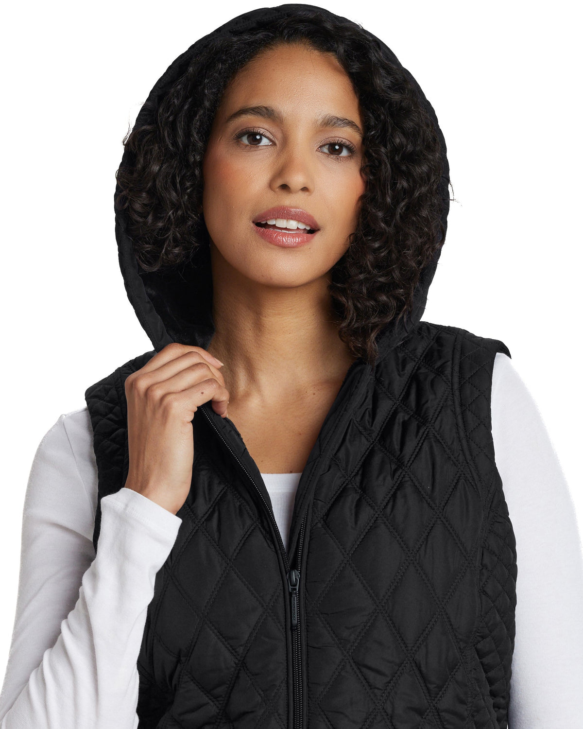 HOODED PUFFER VEST