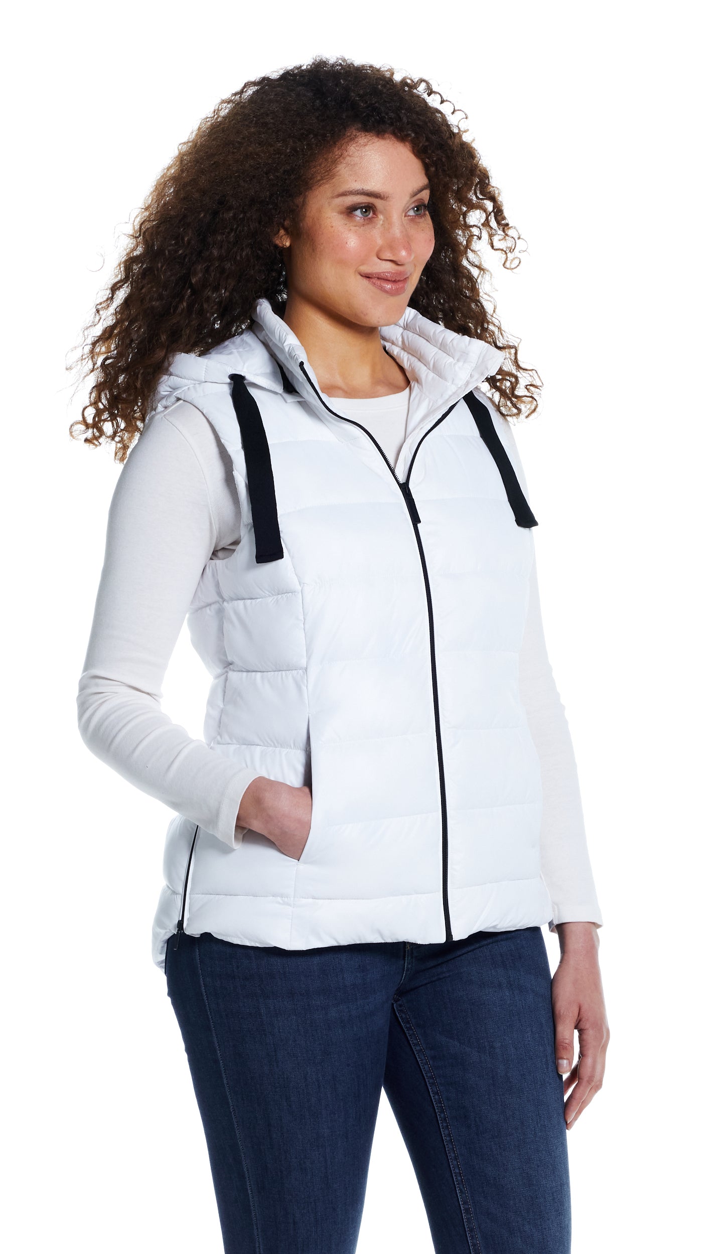 HOODED PUFFER VEST