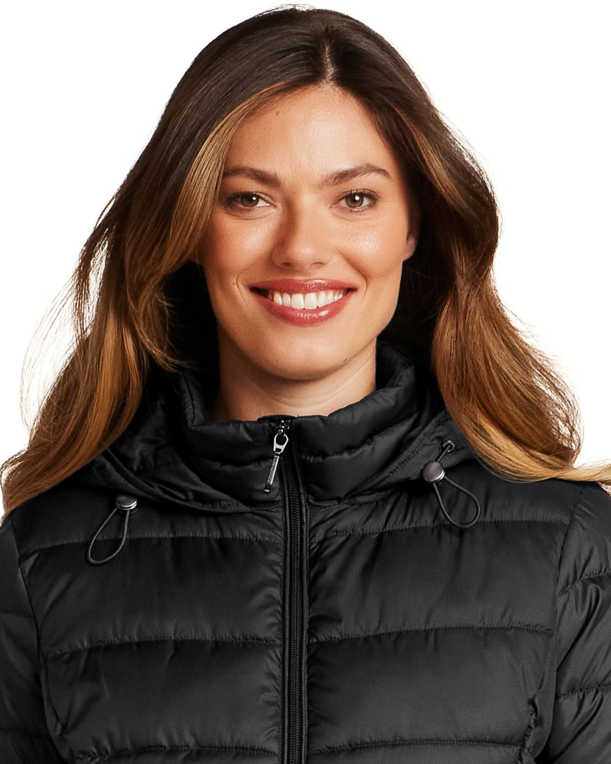 HOODED ZIP FRONT PUFFER
