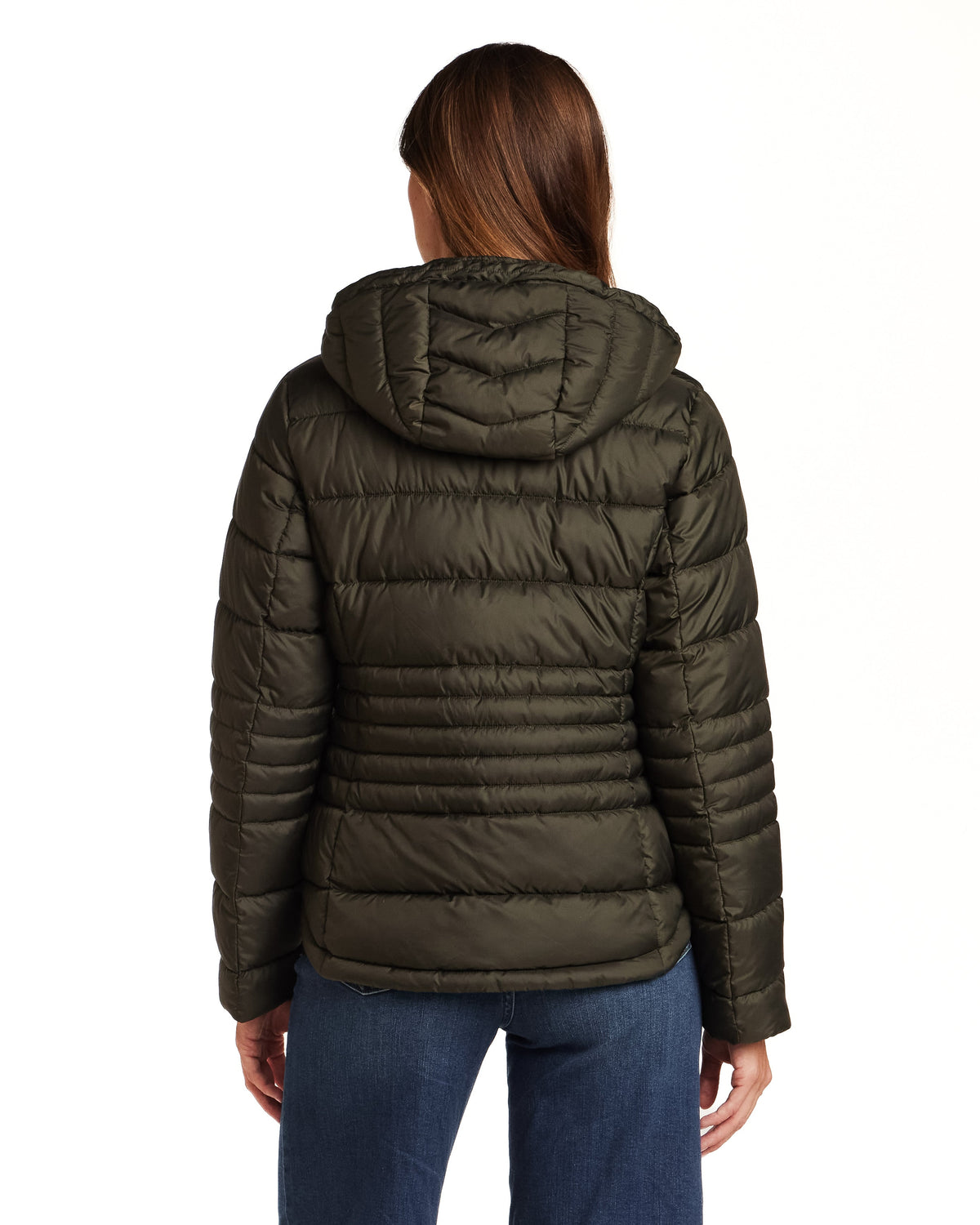 HOODED ZIP FRONT PUFFER