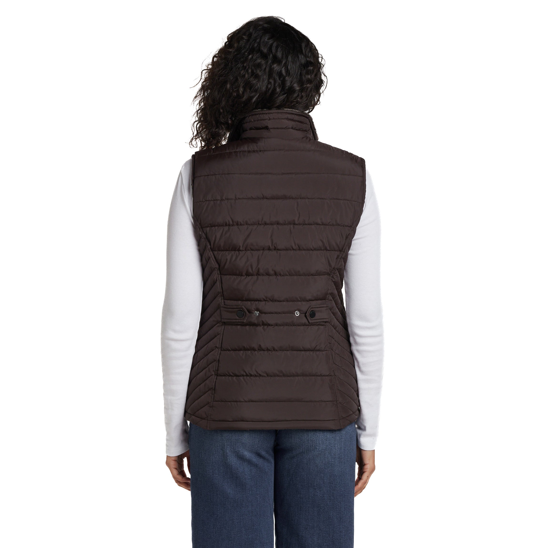 PLUSH LINED PUFFER QUILTED VEST