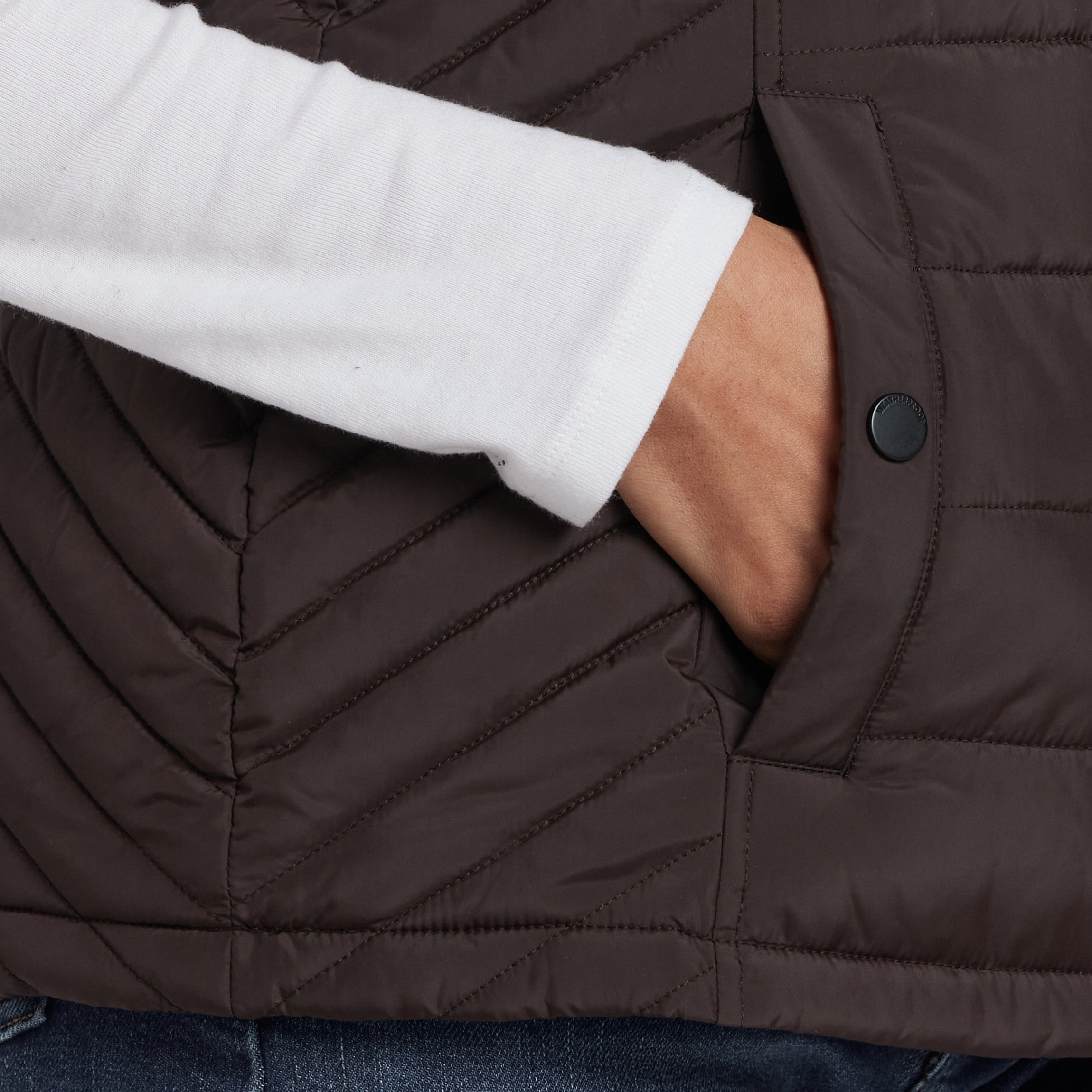 PLUSH LINED PUFFER QUILTED VEST