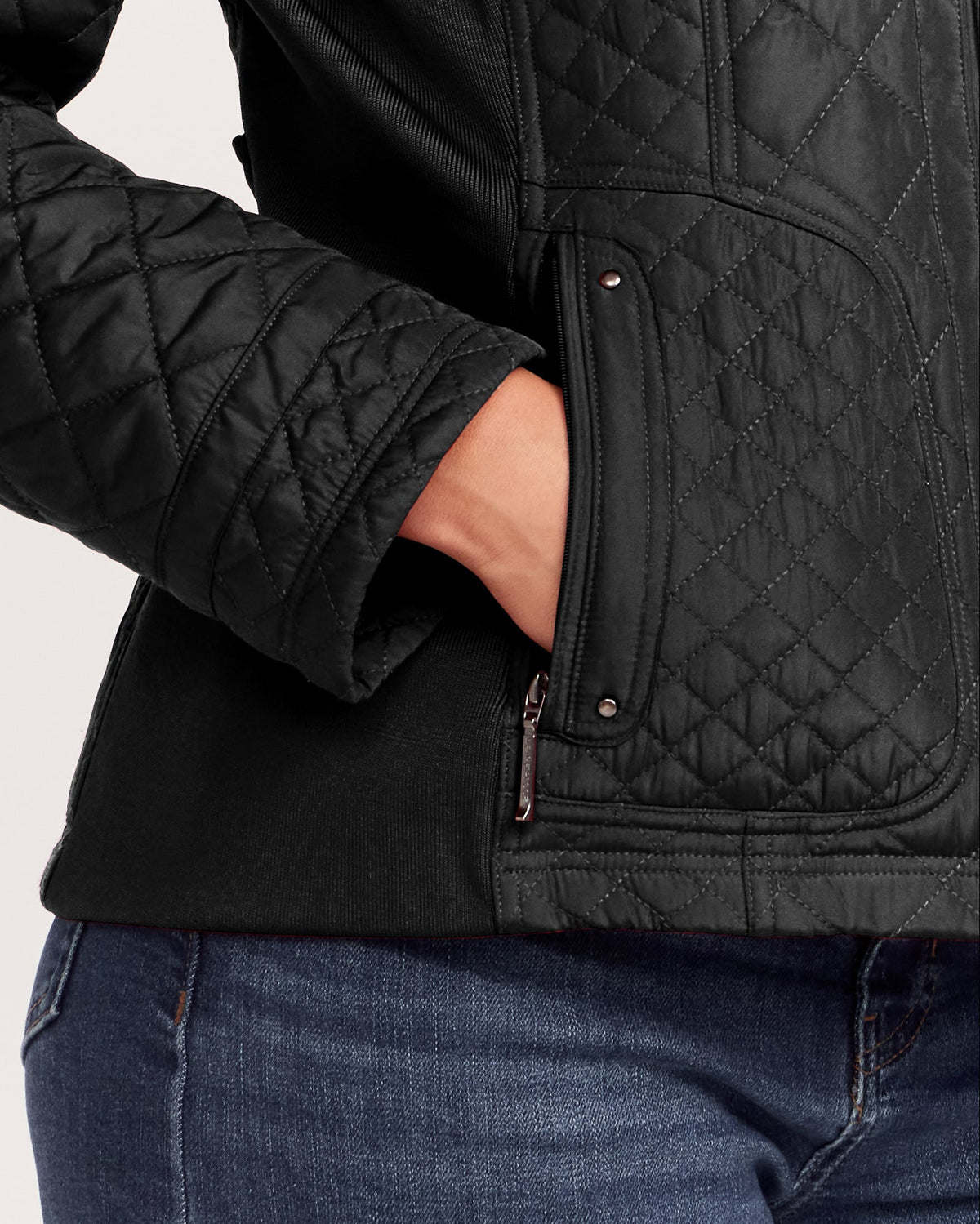 QUILTED JACKET WITH SIDE STRETCH