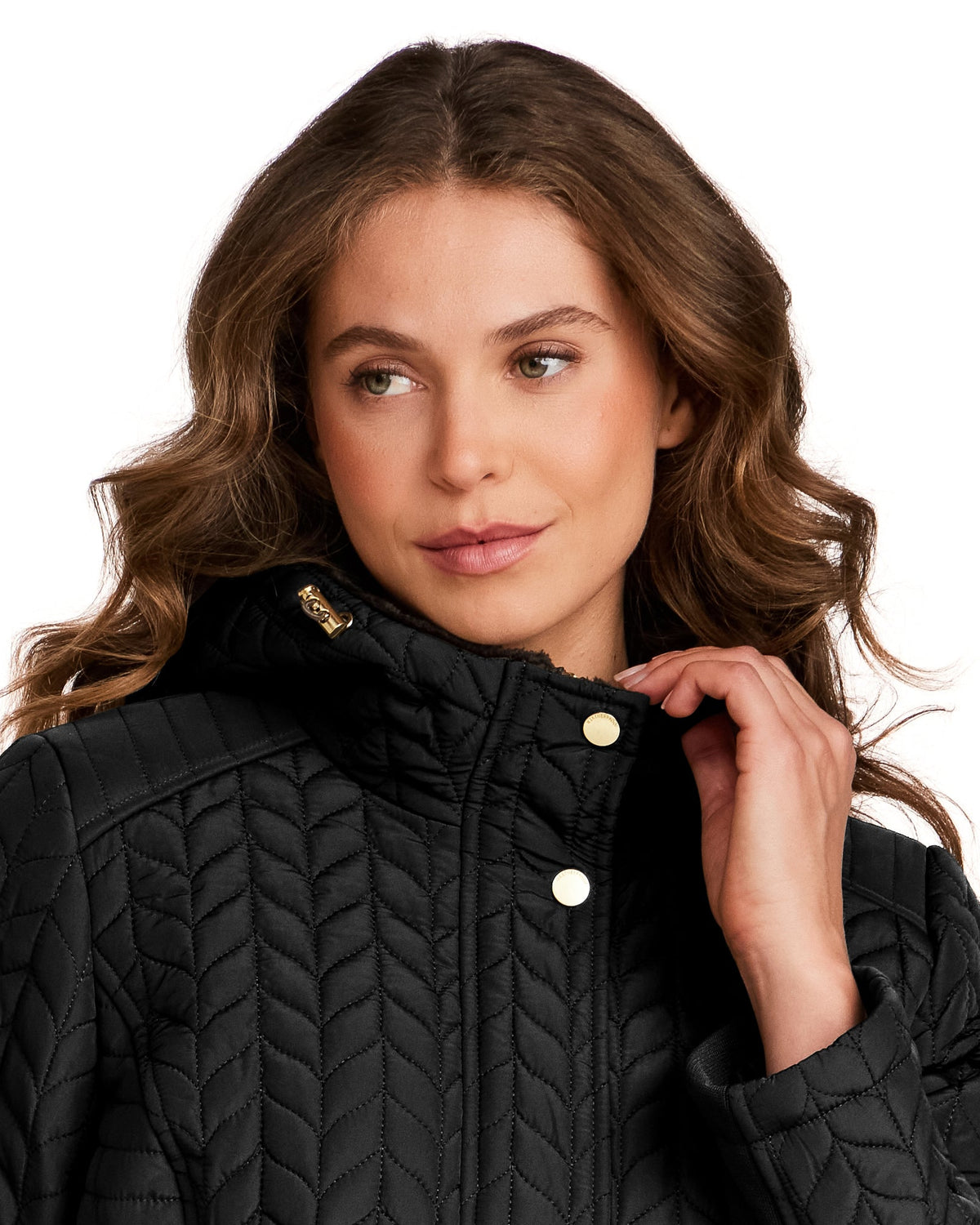 HOODED PLUSH LINED QUILTED WALKER
