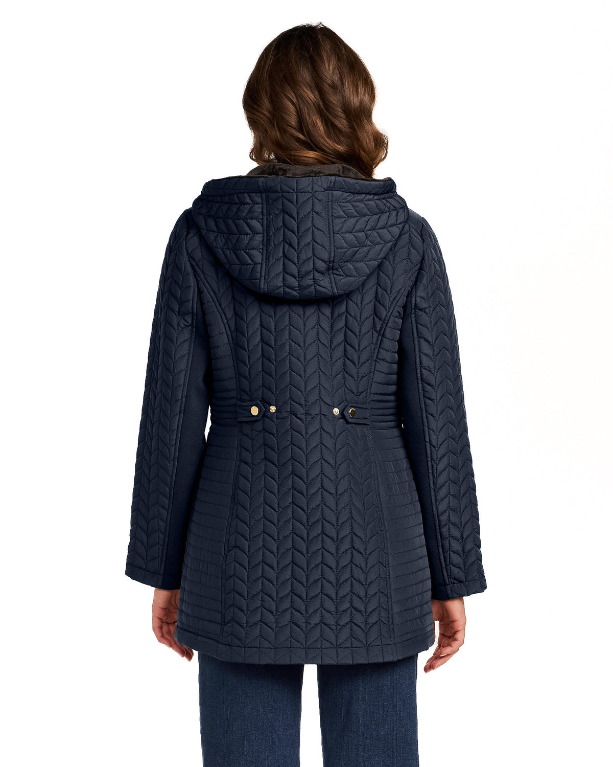HOODED PLUSH LINED QUILTED WALKER