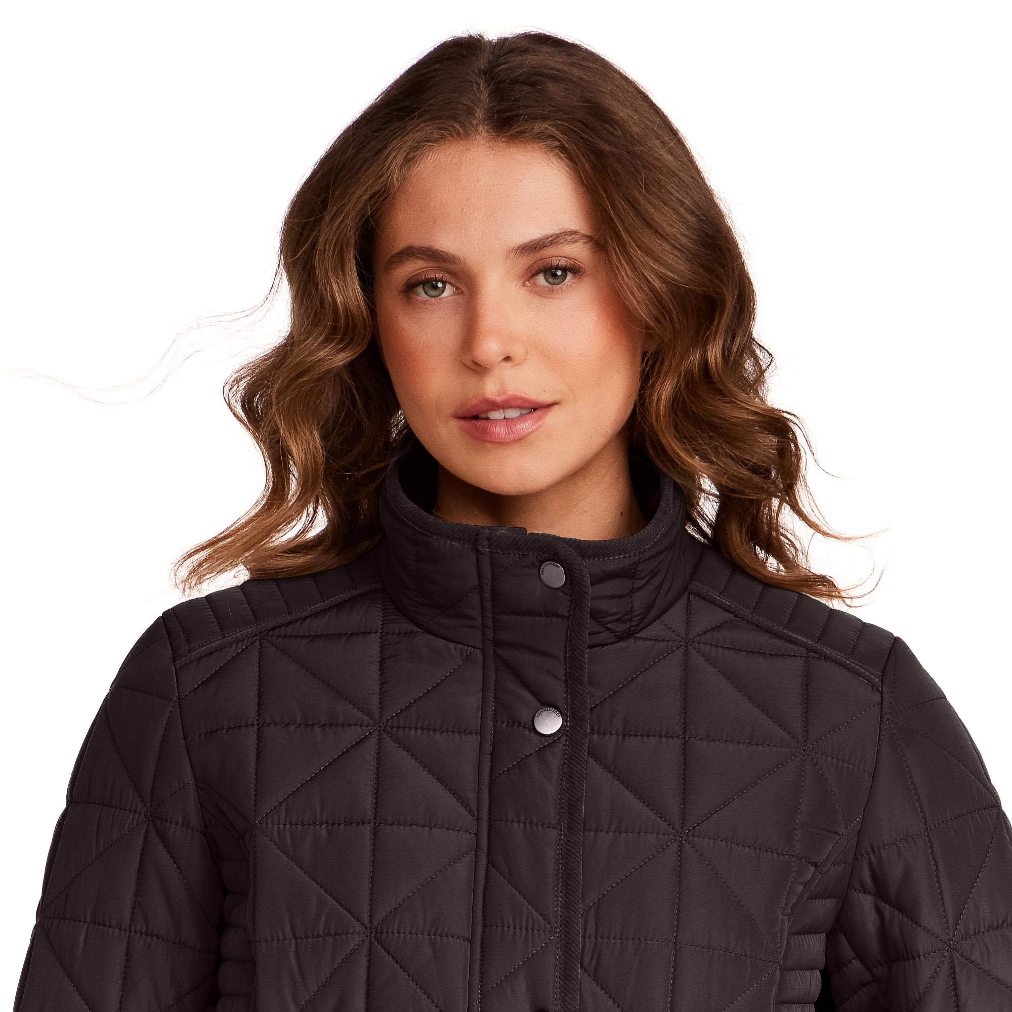 QUILTED JACKET WITH CORDUROY TRIMS