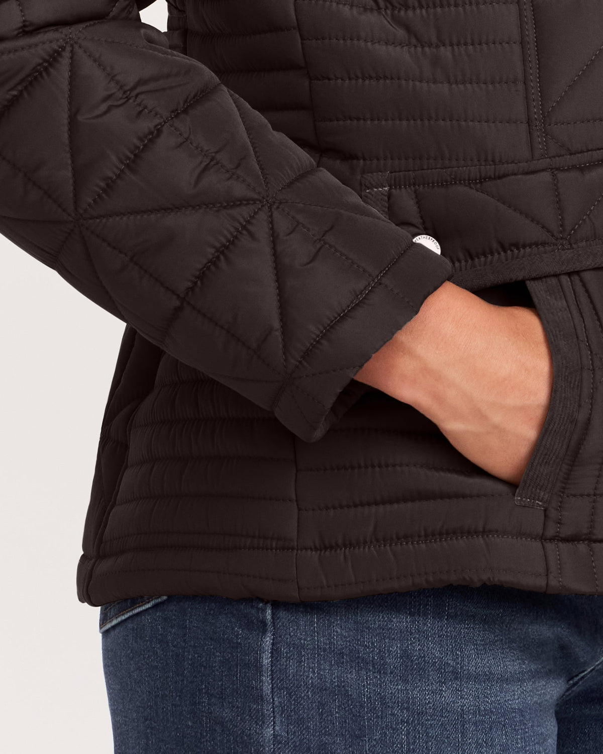 QUILTED JACKET WITH CORDUROY TRIMS
