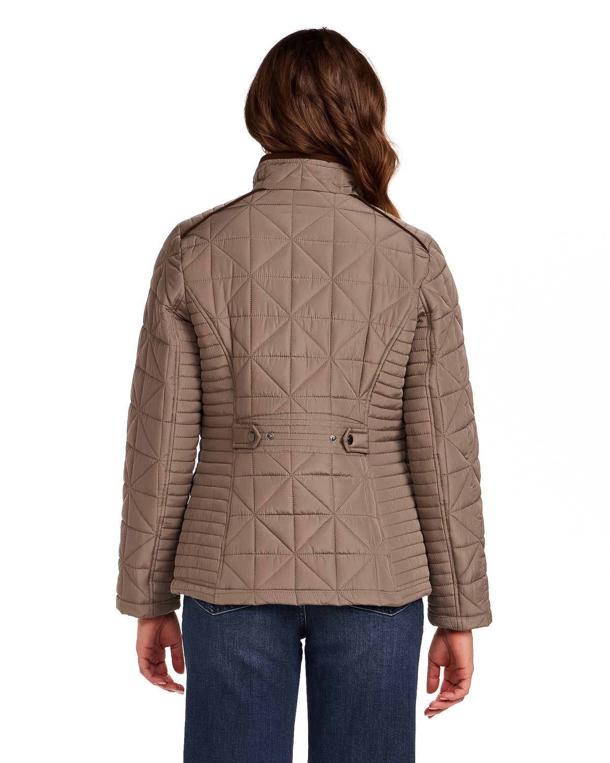 QUILTED JACKET WITH CORDUROY TRIMS