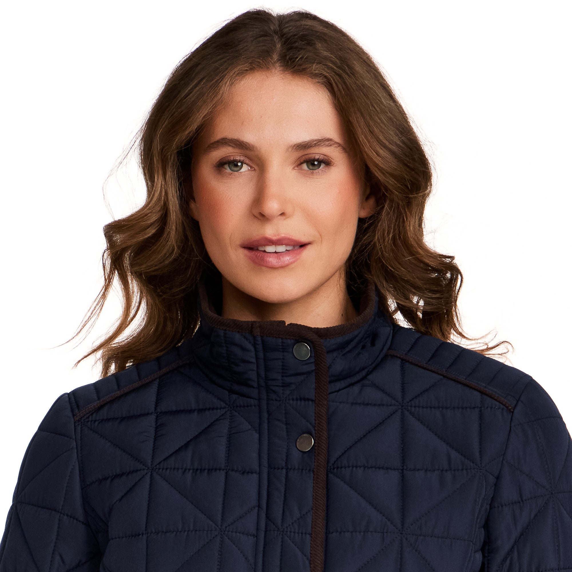 QUILTED JACKET WITH CORDUROY TRIMS