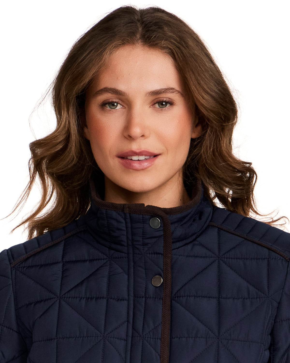 QUILTED JACKET WITH CORDUROY TRIMS