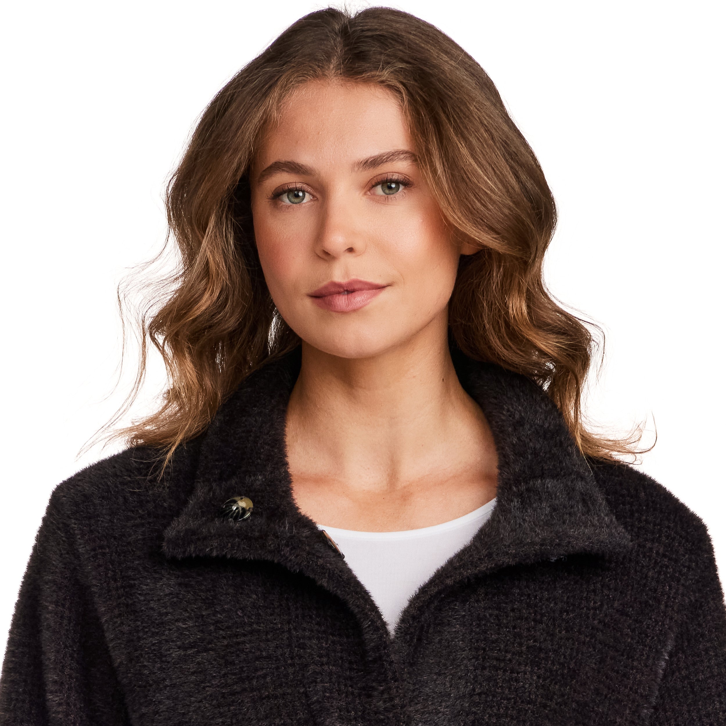 HOUNDSTOOTH COZY FEATHERKNIT JACKET