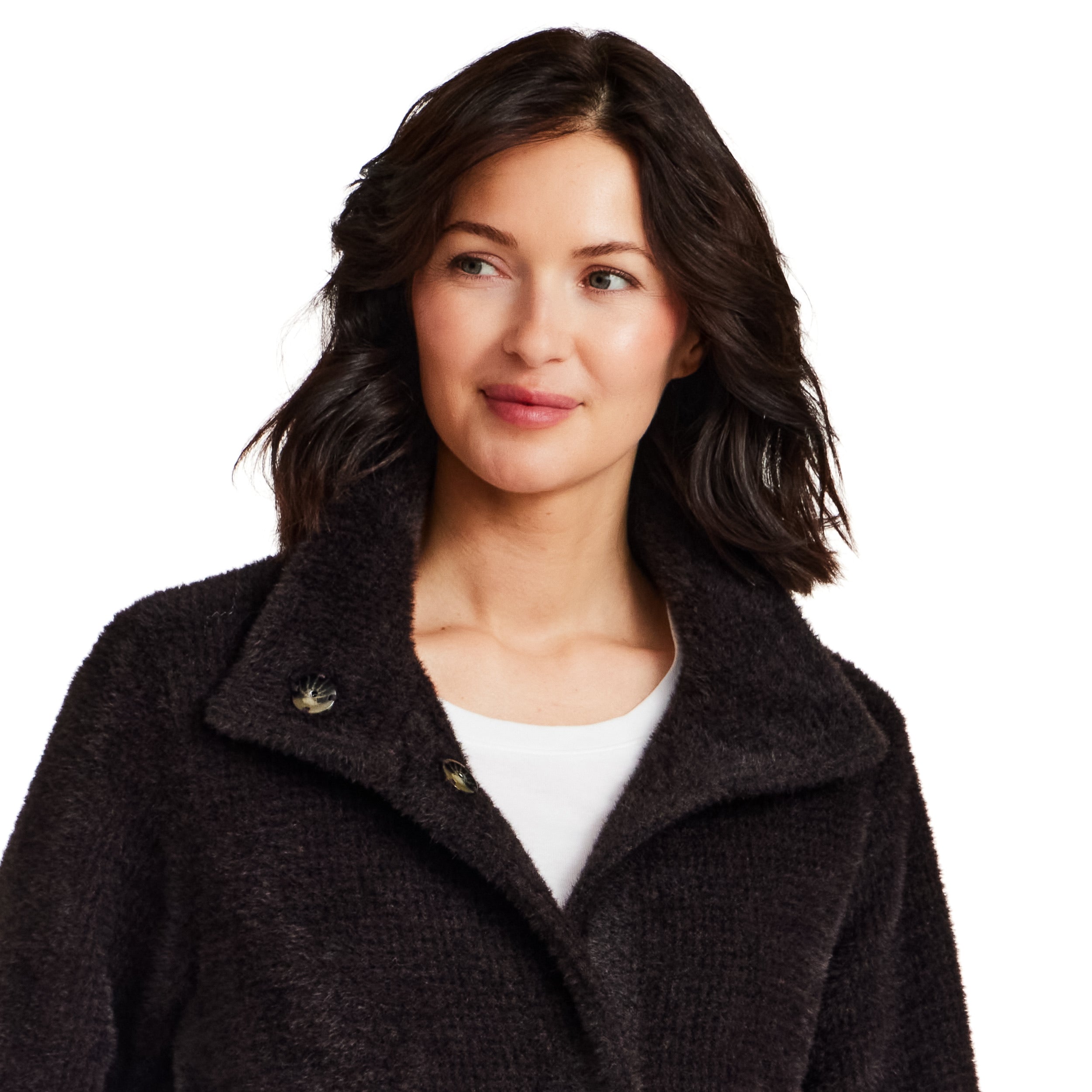 HOUNDSTOOTH COZY FEATHERKNIT TOPPER