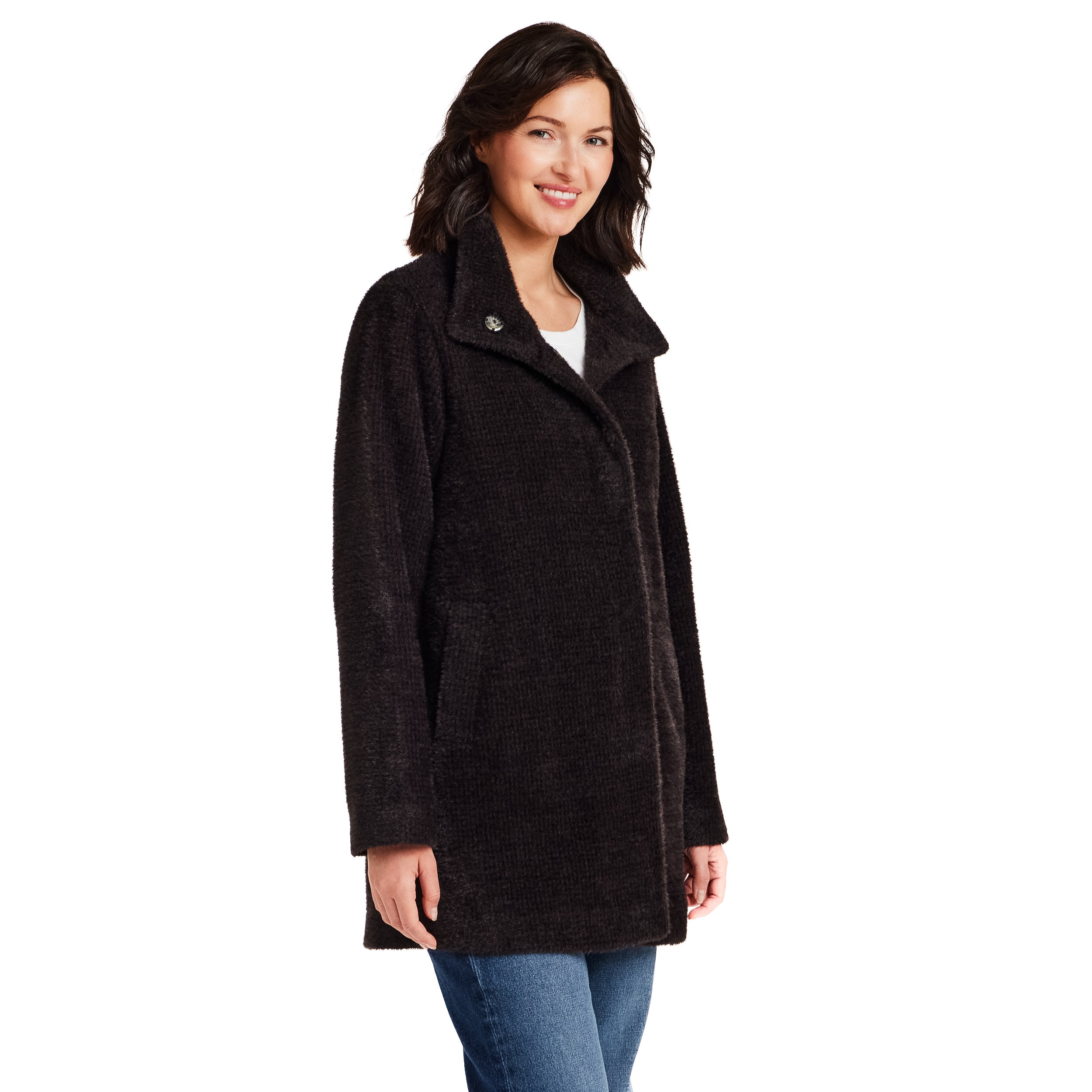 HOUNDSTOOTH COZY FEATHERKNIT TOPPER