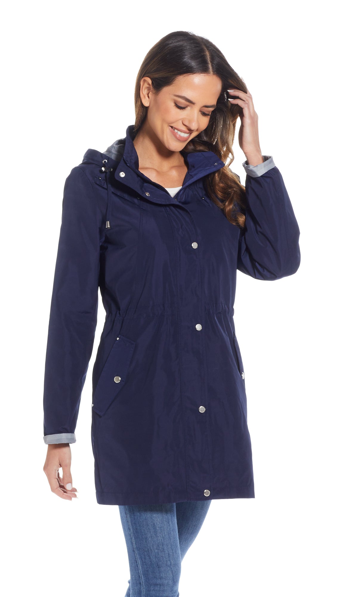 HOODED ANORAK WITH TURN BACK CUFFS