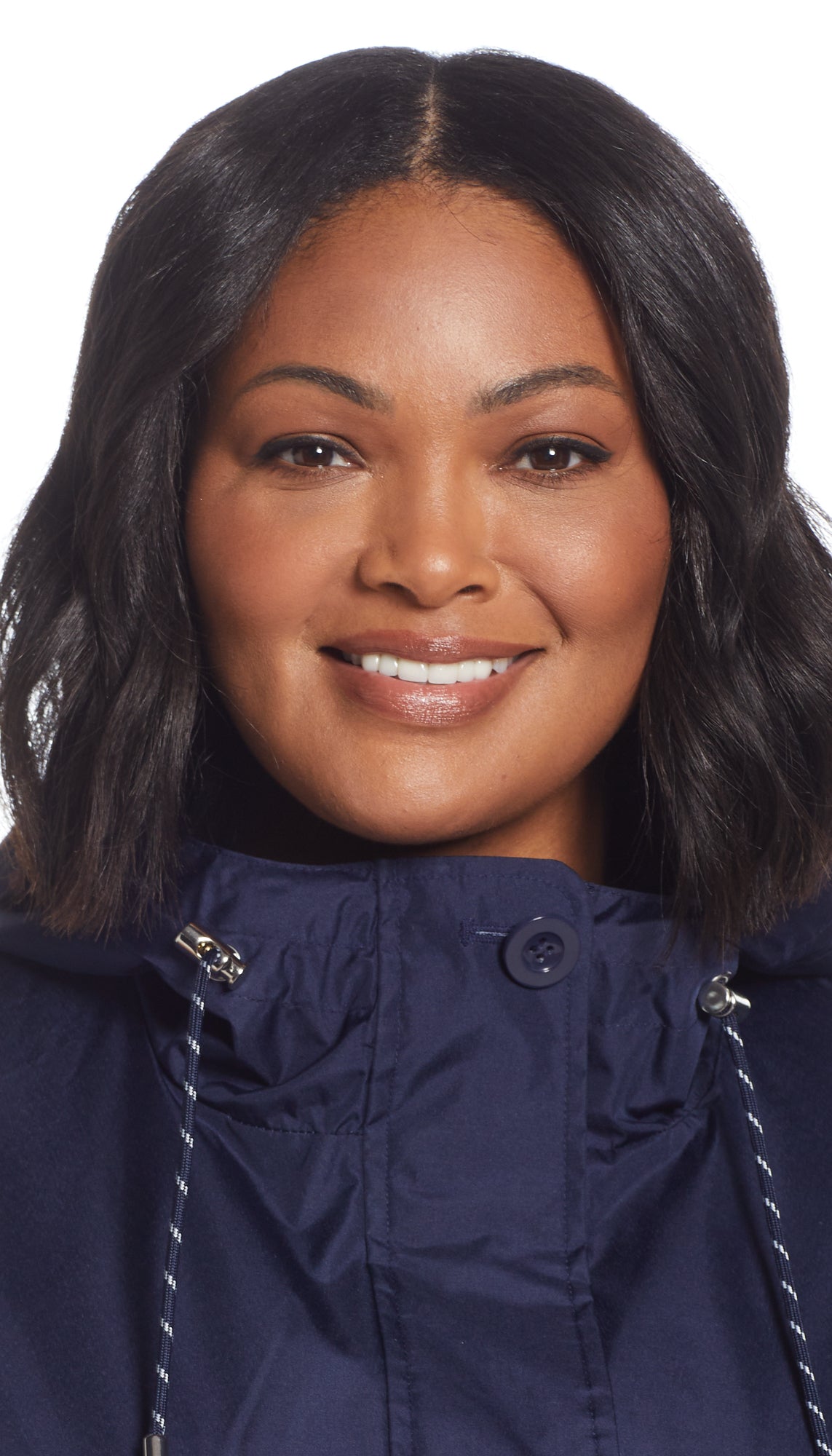 HOODED JACKET WITH TURN BACK SLEEVES