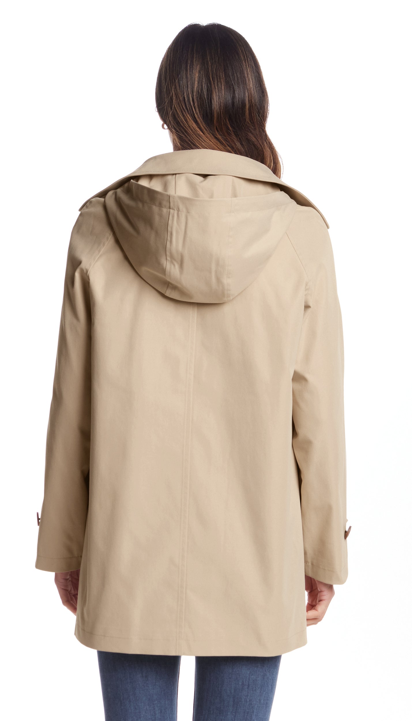 BUTTON FRONT HOODED TOPPER