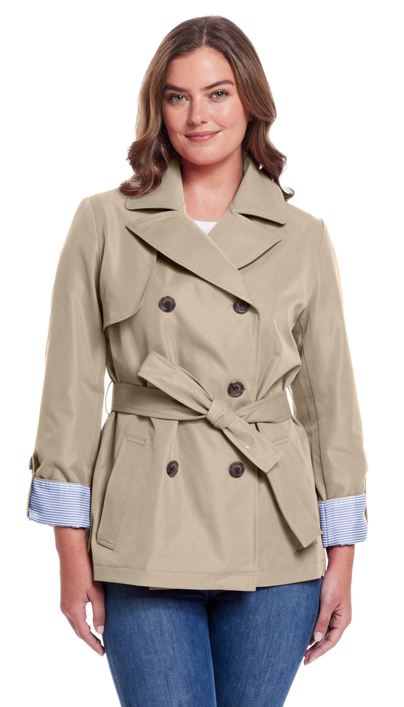 Canrulo Womens Waterproof Double-Breasted Trench Georgia