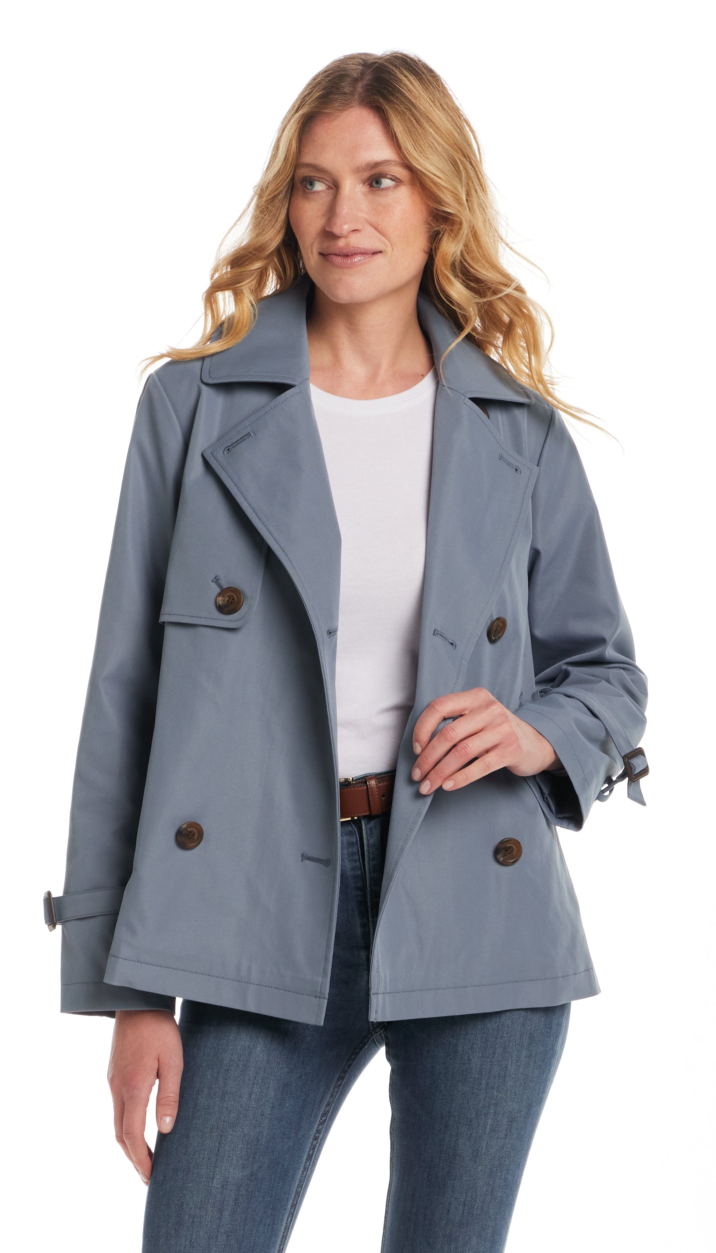 DOUBLE BREASTED A-LINE TRENCH