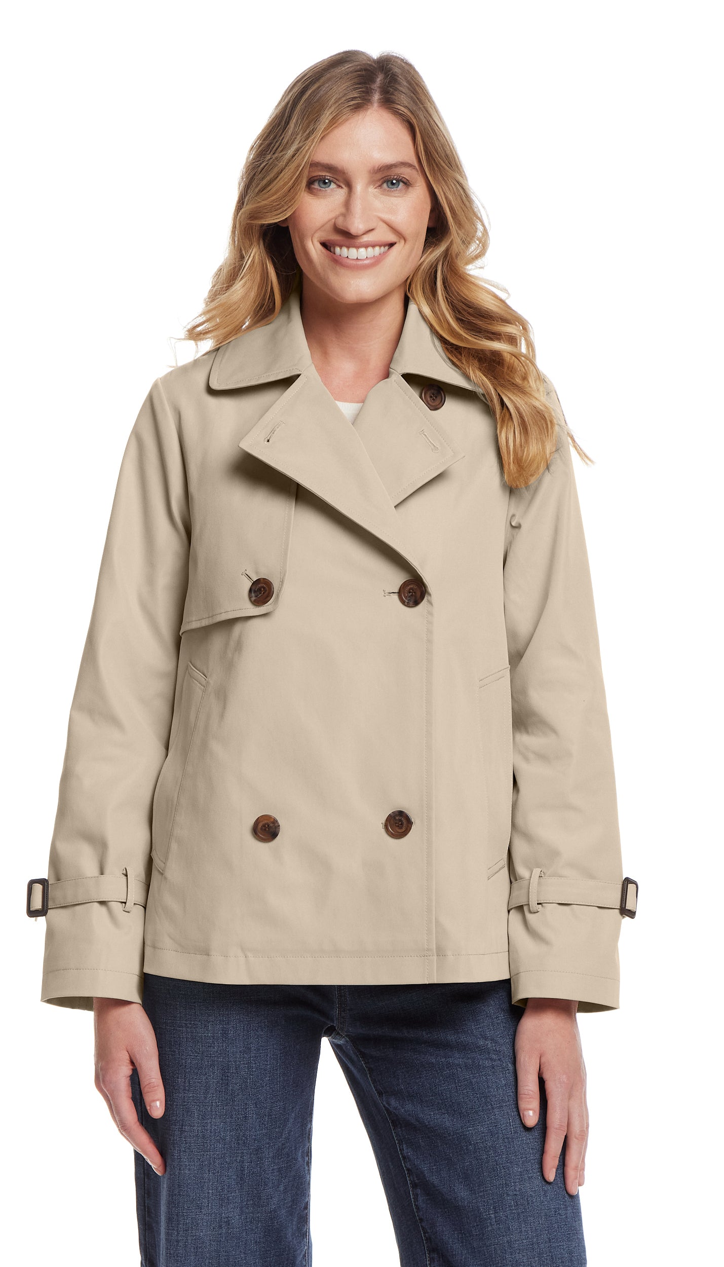 DOUBLE BREASTED A-LINE TRENCH