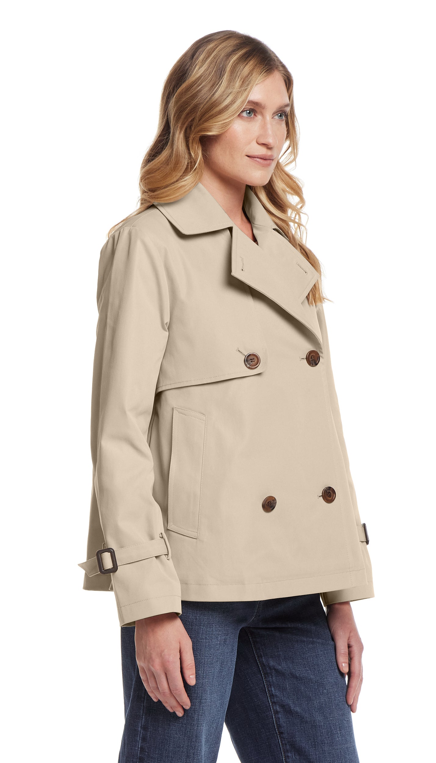 DOUBLE BREASTED A-LINE TRENCH