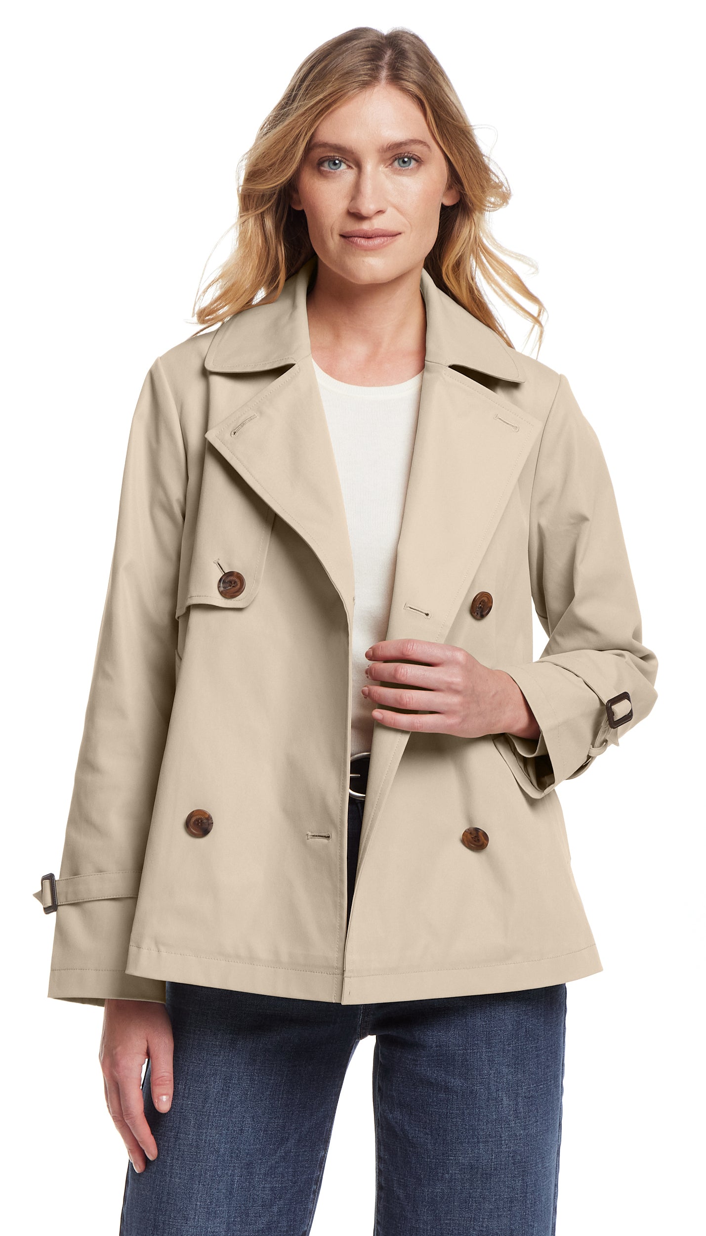 DOUBLE BREASTED A-LINE TRENCH