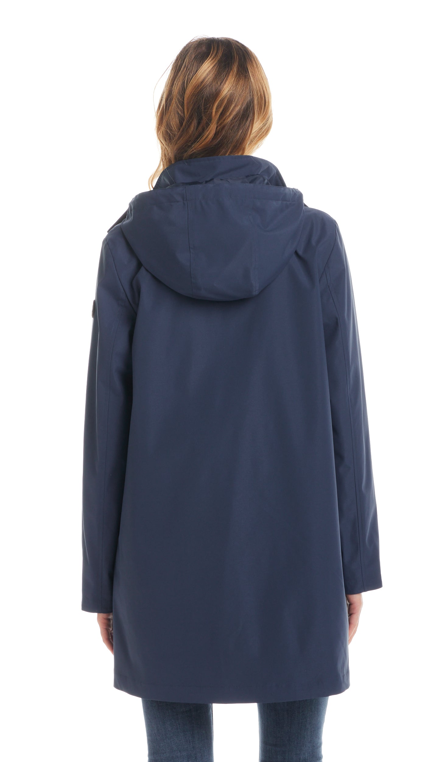 HOODED A-LINE RAIN JACKET