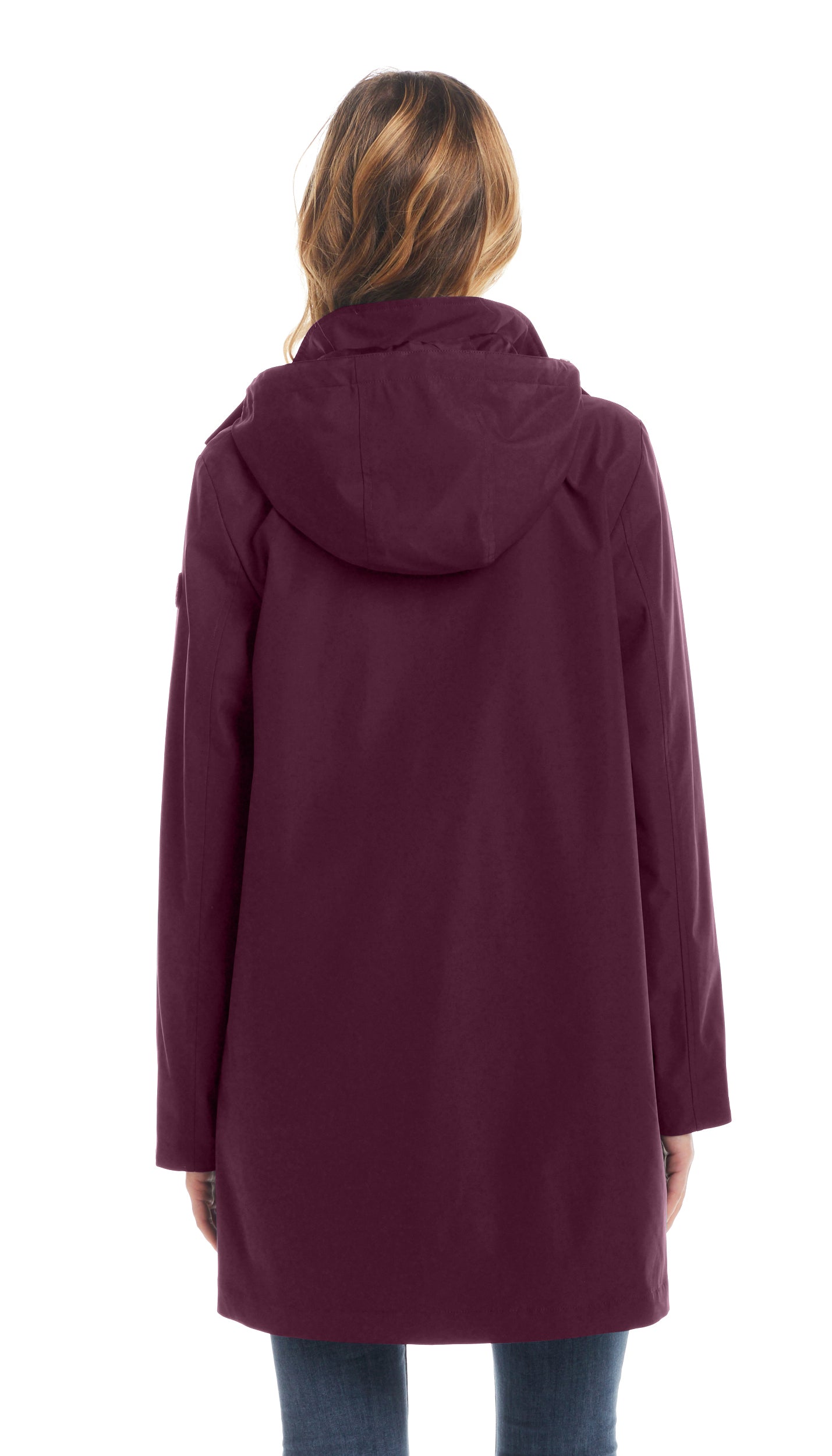 HOODED A-LINE RAIN JACKET