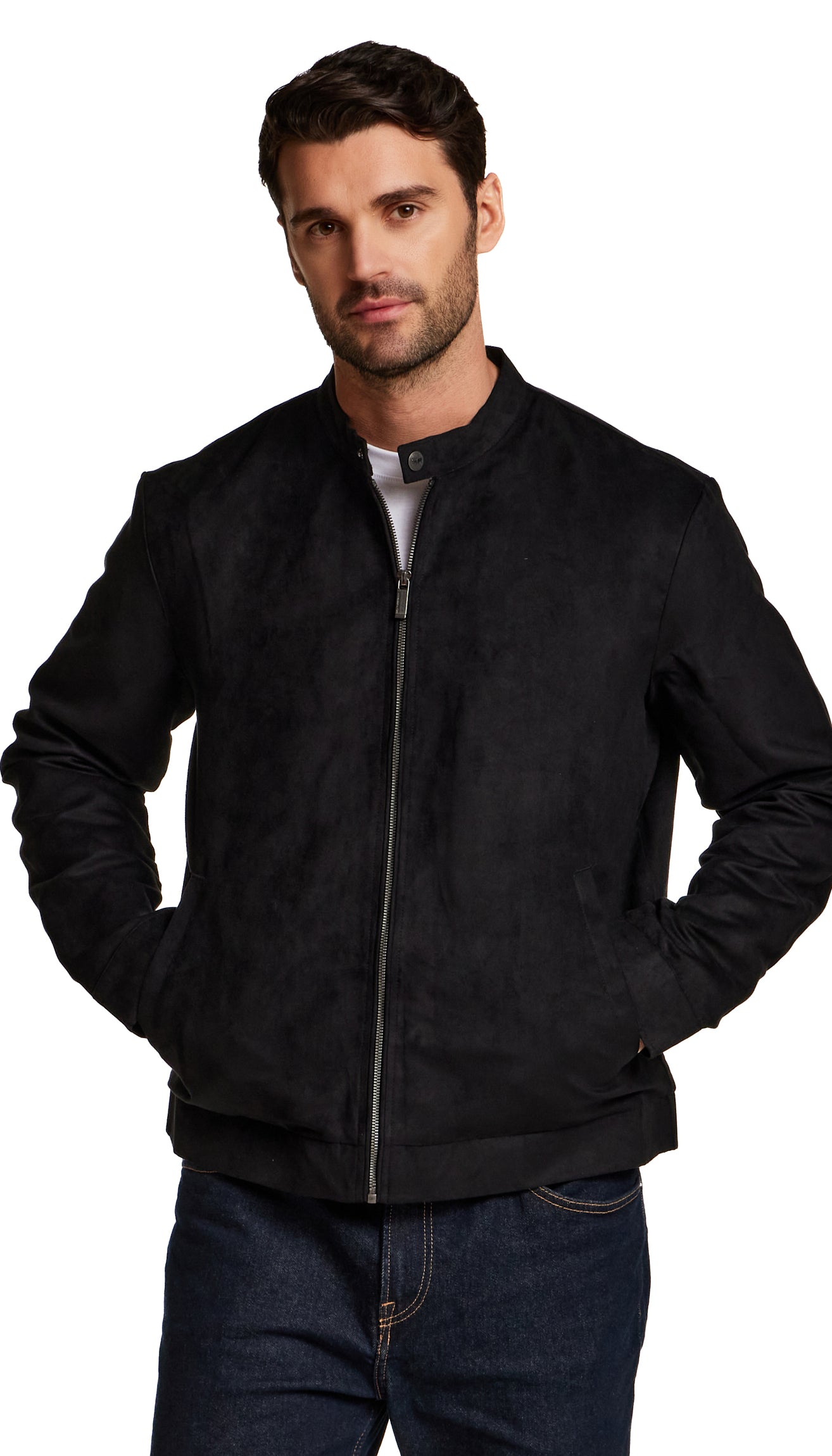 MICROSUEDE MOTO JACKET